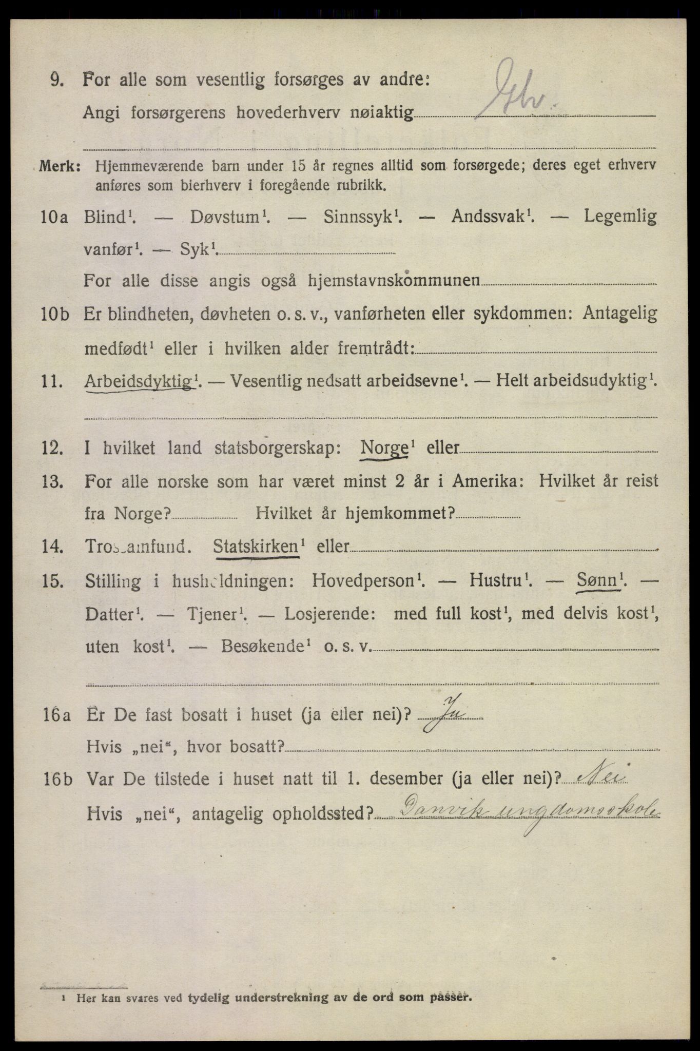 SAKO, 1920 census for Våle, 1920, p. 1903