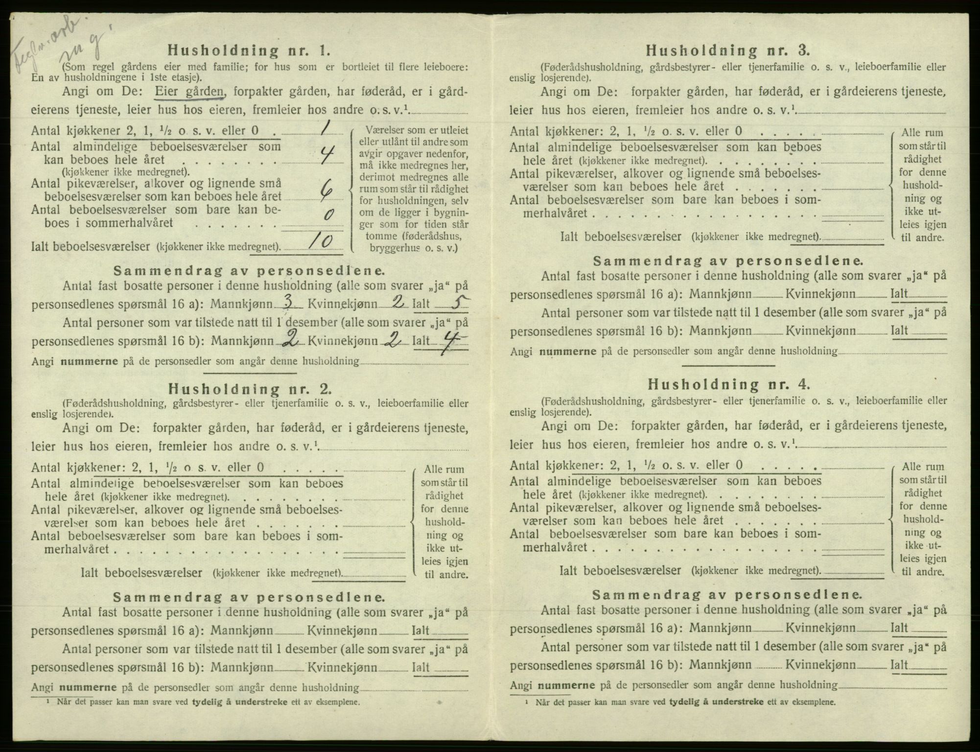 SAB, 1920 census for Fusa, 1920, p. 436