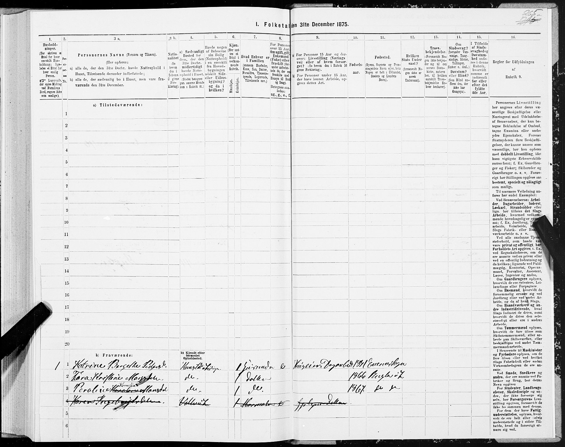 SAT, 1875 census for 1851P Lødingen, 1875, p. 1265