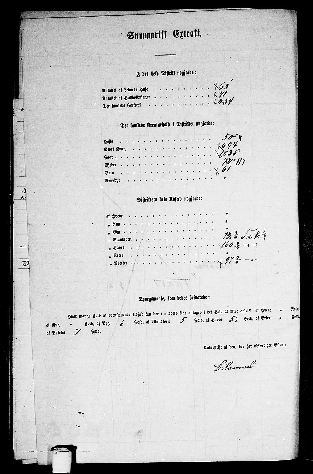 RA, 1865 census for Lavik, 1865, p. 134