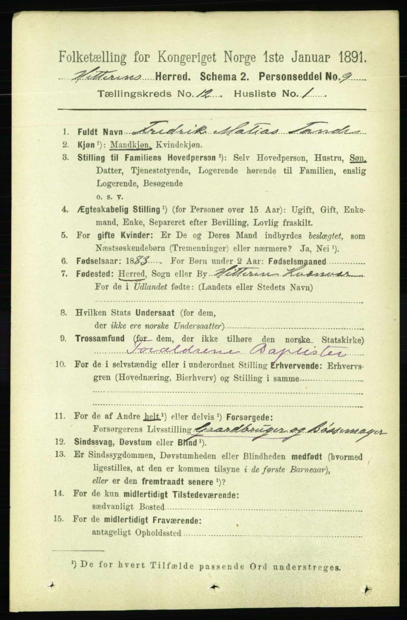 RA, 1891 census for 1617 Hitra, 1891, p. 2571