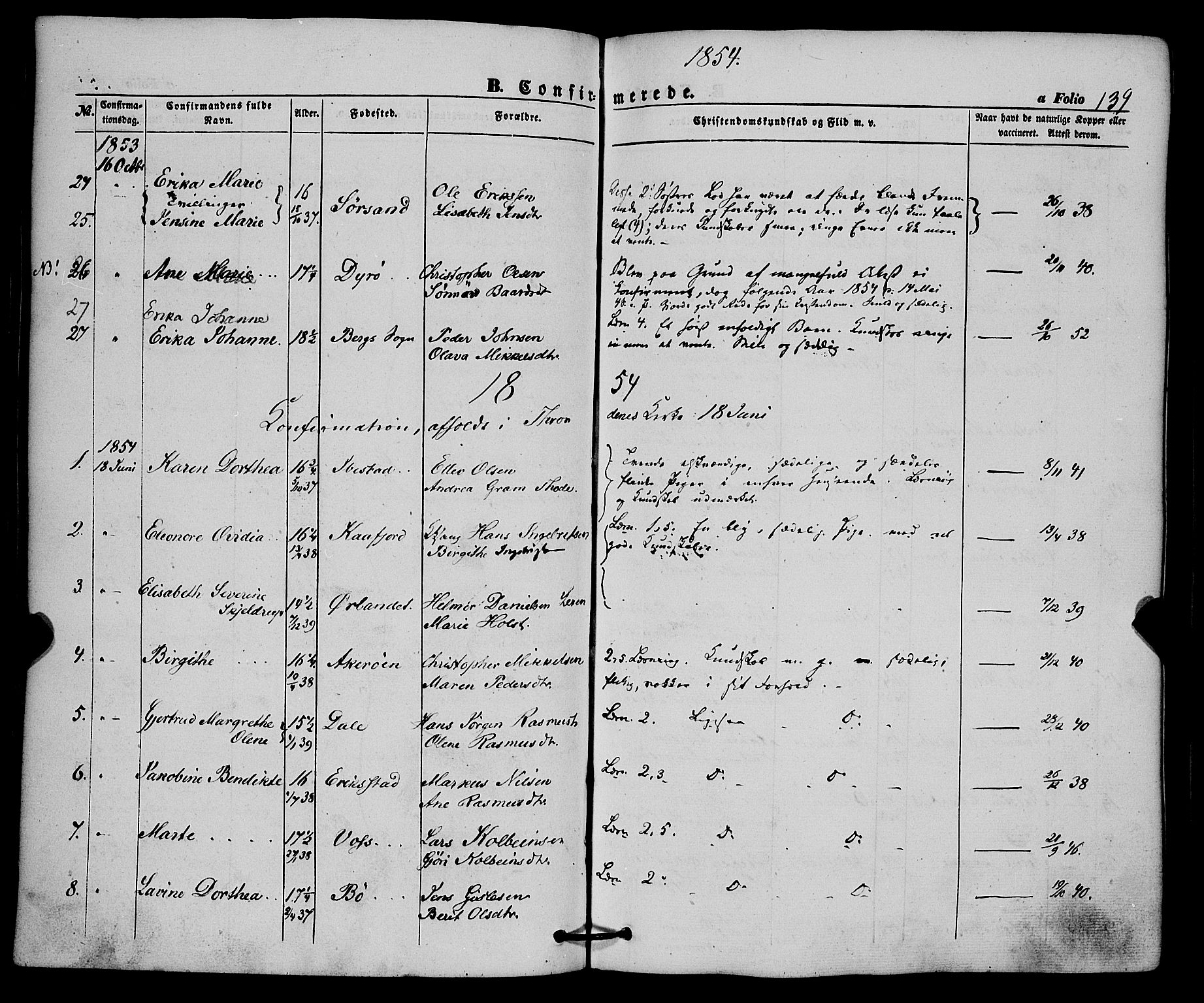 Trondenes sokneprestkontor, AV/SATØ-S-1319/H/Ha/L0011kirke: Parish register (official) no. 11, 1853-1862, p. 139