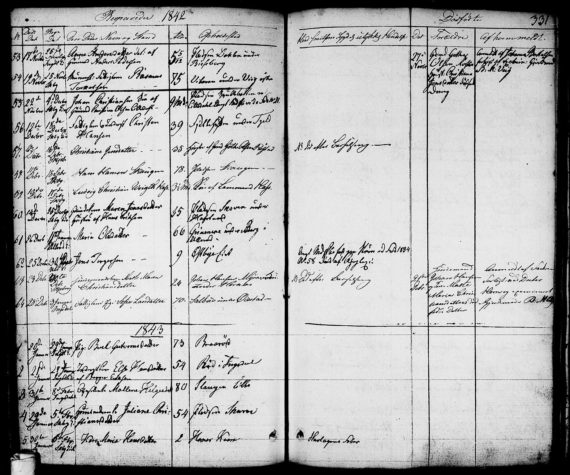 Skjeberg prestekontor Kirkebøker, AV/SAO-A-10923/F/Fa/L0005: Parish register (official) no. I 5, 1830-1845, p. 331