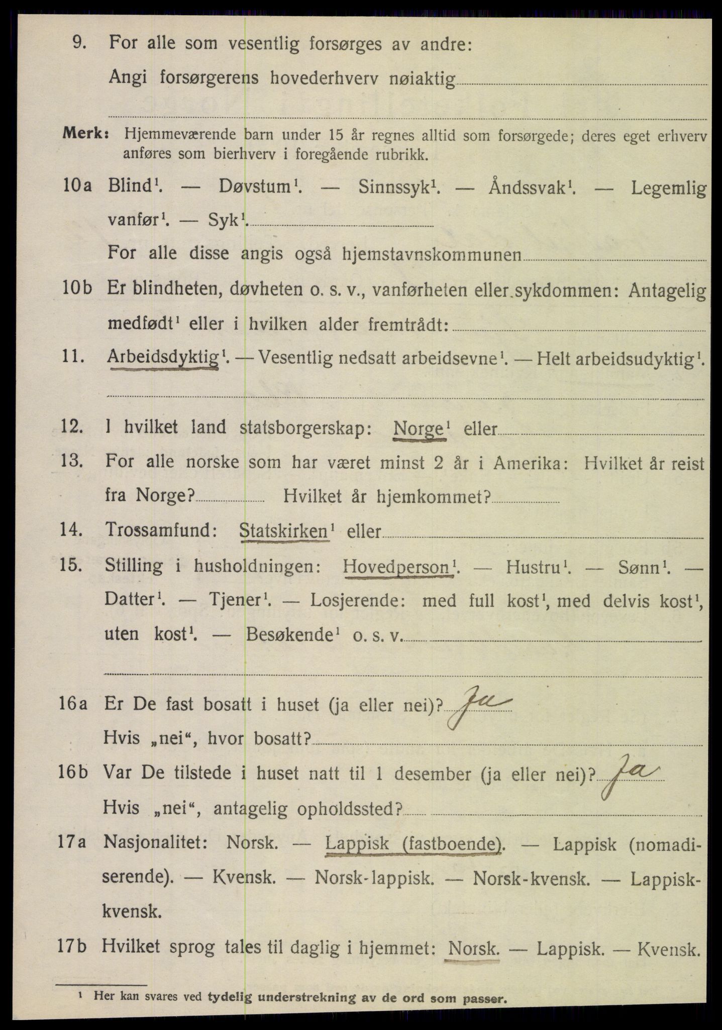 SAT, 1920 census for Hattfjelldal, 1920, p. 2705