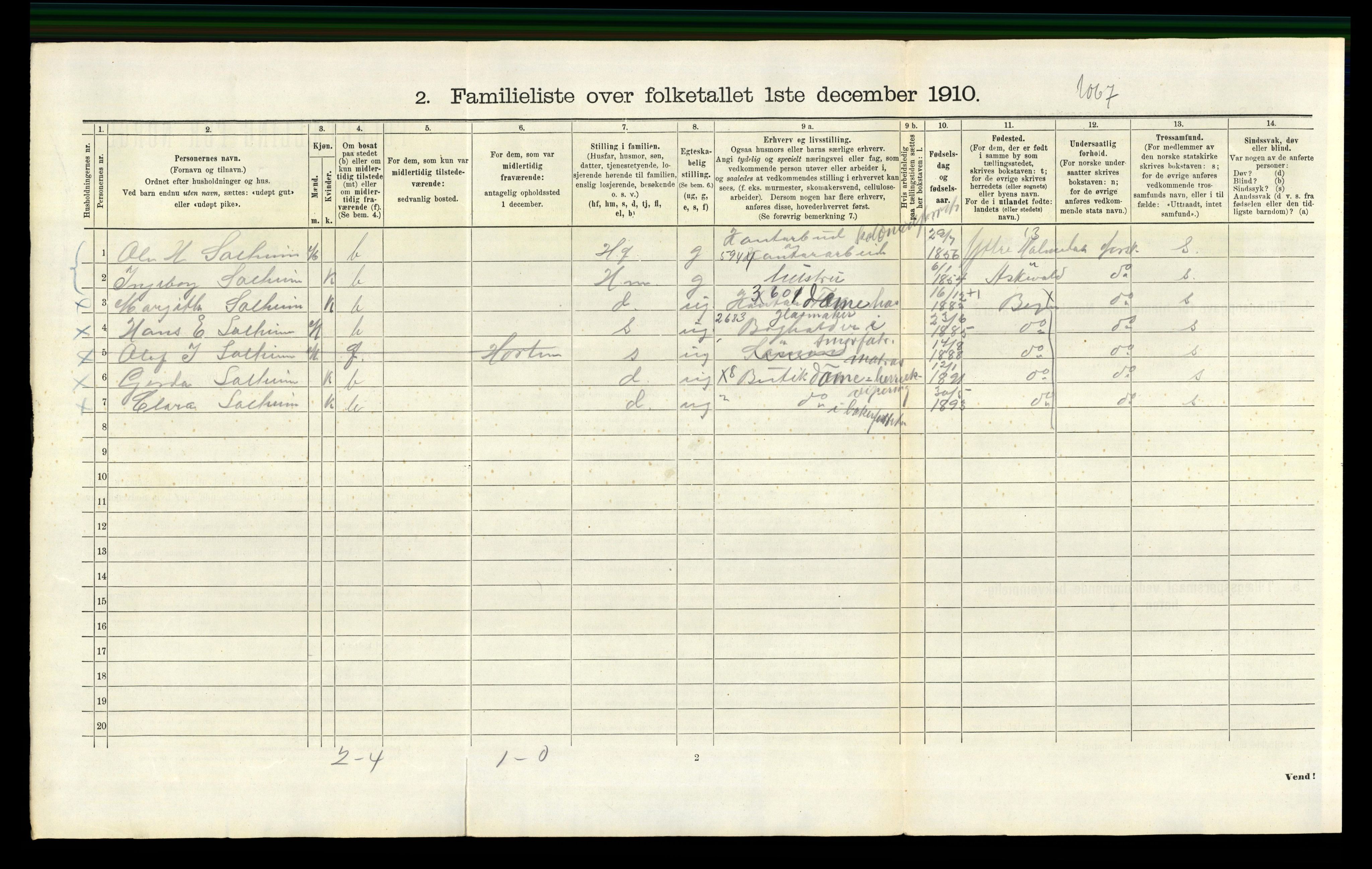 RA, 1910 census for Bergen, 1910, p. 25972