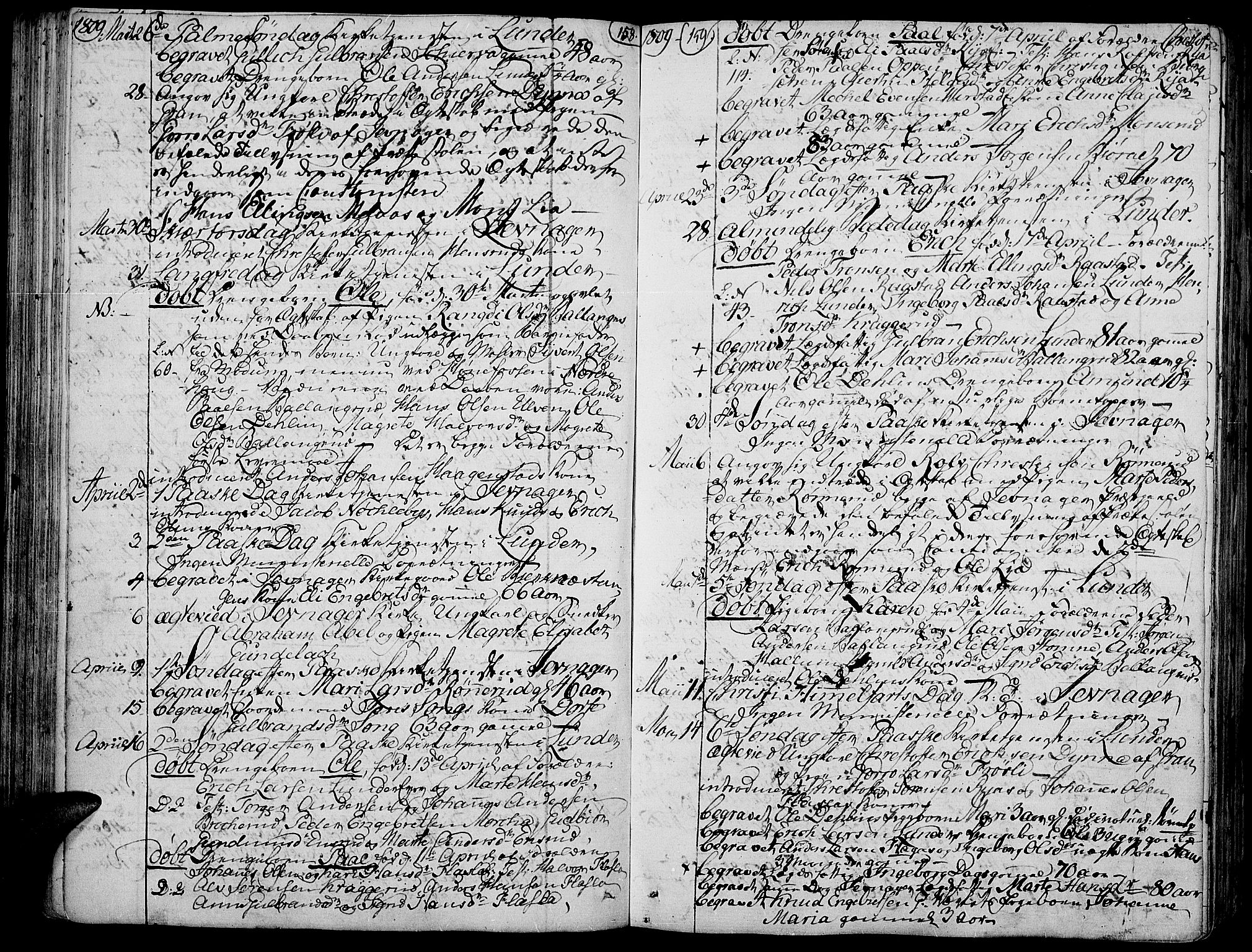 Jevnaker prestekontor, AV/SAH-PREST-116/H/Ha/Haa/L0004: Parish register (official) no. 4, 1800-1861, p. 158-159