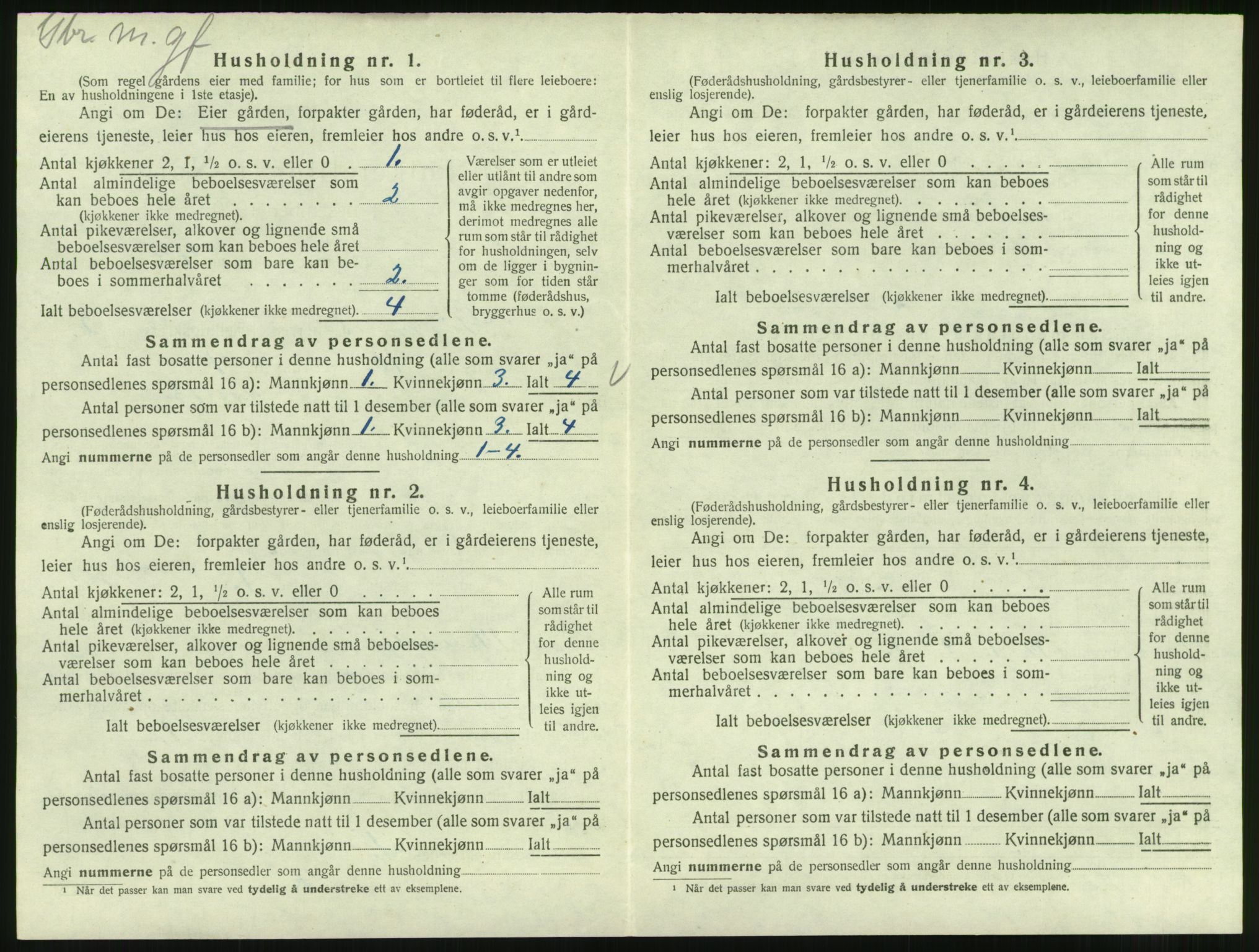 SAT, 1920 census for Gjemnes, 1920, p. 188