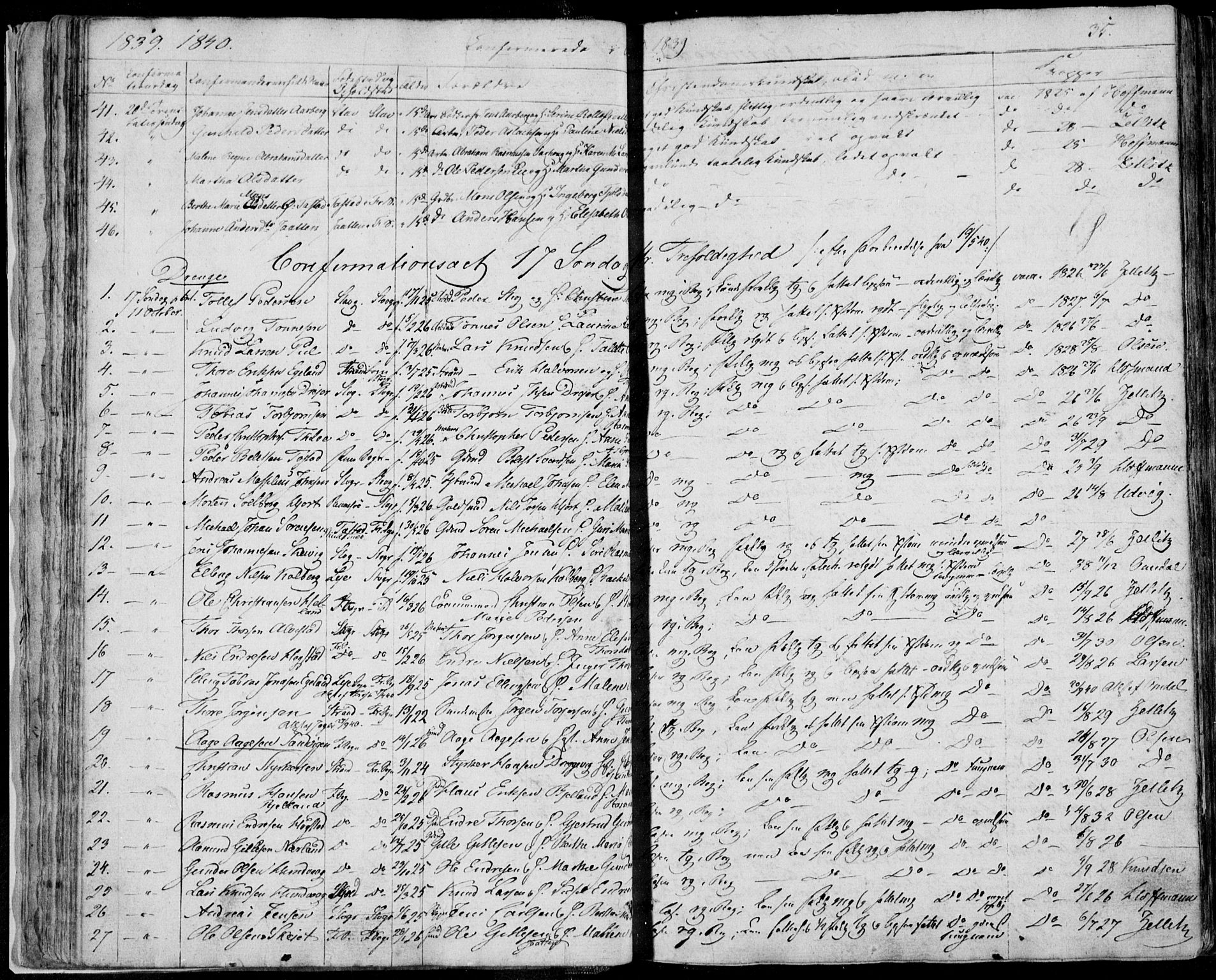 Domkirken sokneprestkontor, AV/SAST-A-101812/001/30/30BA/L0013: Parish register (official) no. A 12, 1823-1861, p. 35