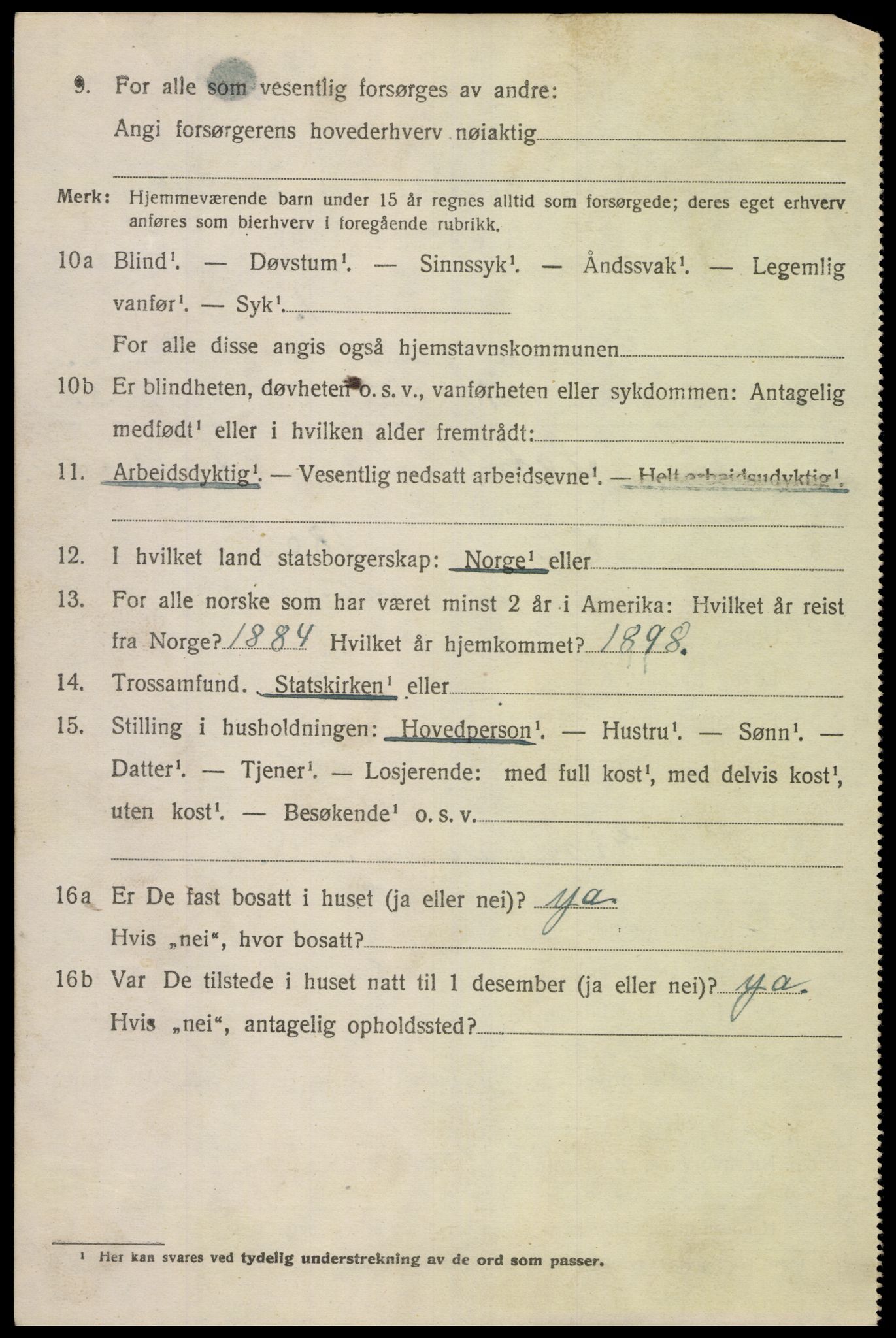 SAK, 1920 census for Konsmo, 1920, p. 985