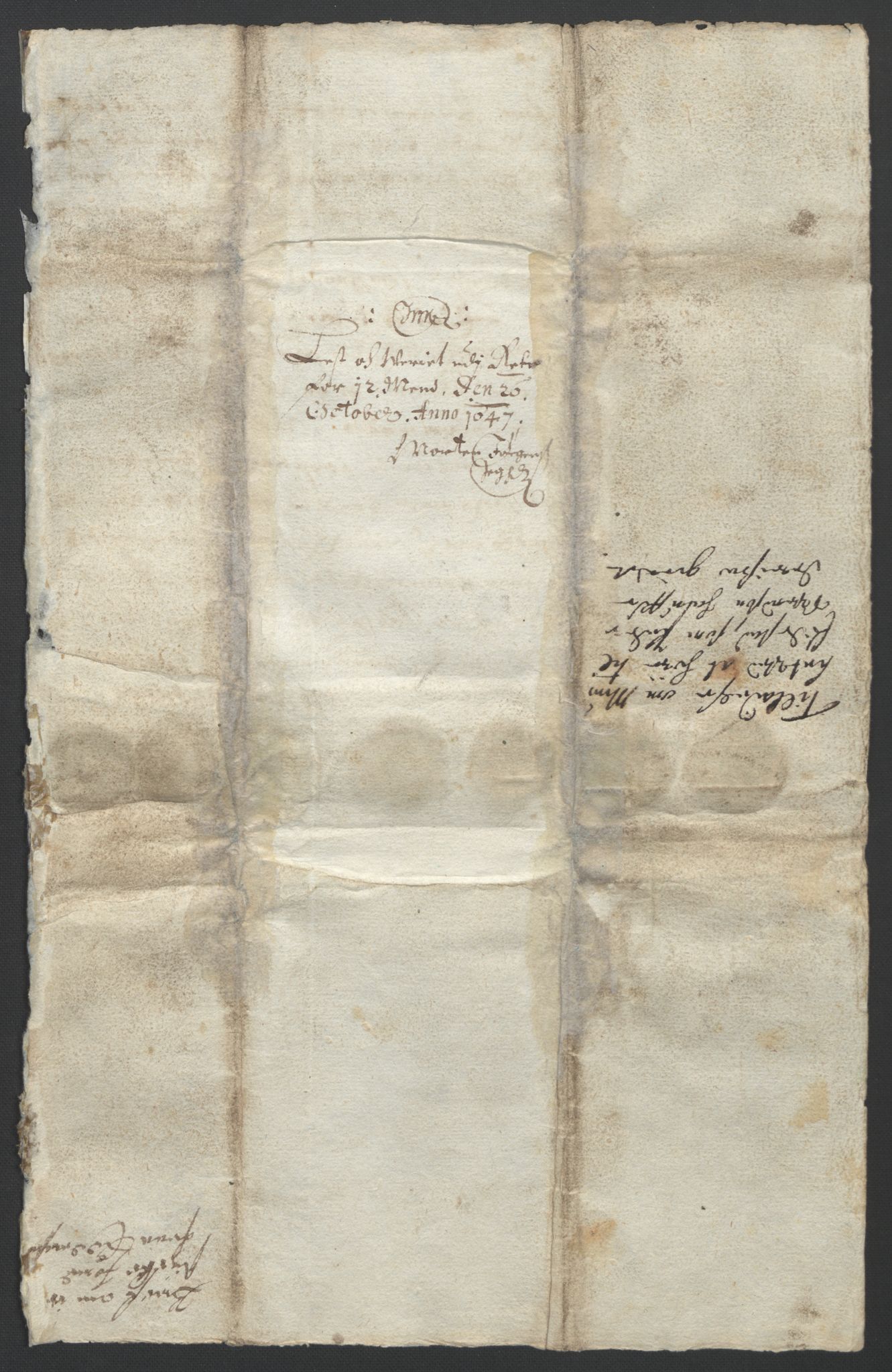 Oslo stiftsdireksjon, SAO/A-11085/G/Gb/L0001: Bispestolens dokumenter, 1584-1612, p. 47