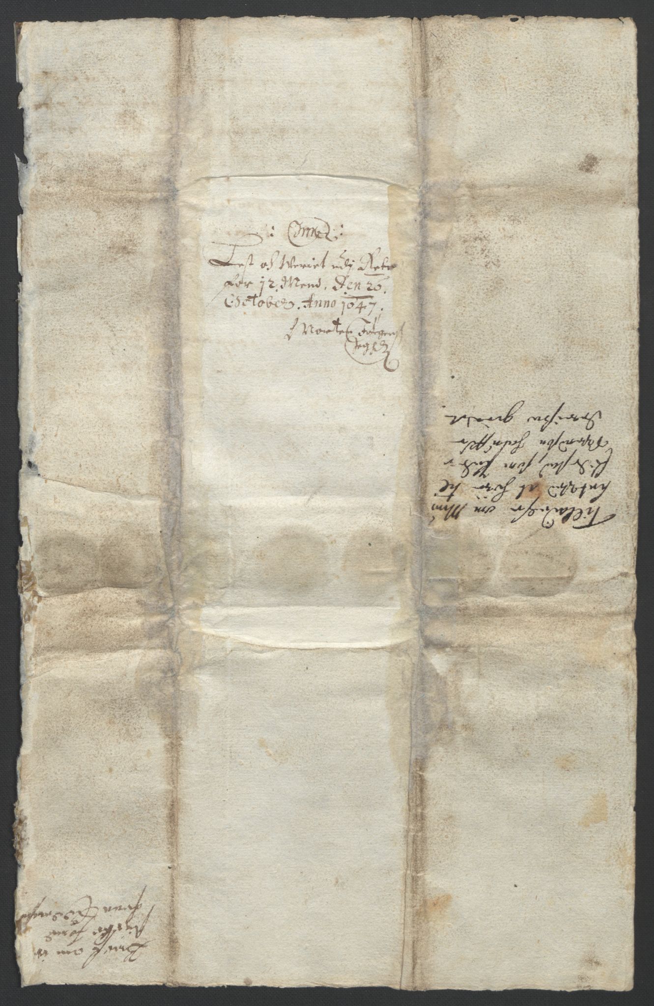 Oslo stiftsdireksjon, AV/SAO-A-11085/G/Gb/L0001: Bispestolens dokumenter, 1584-1612, p. 47