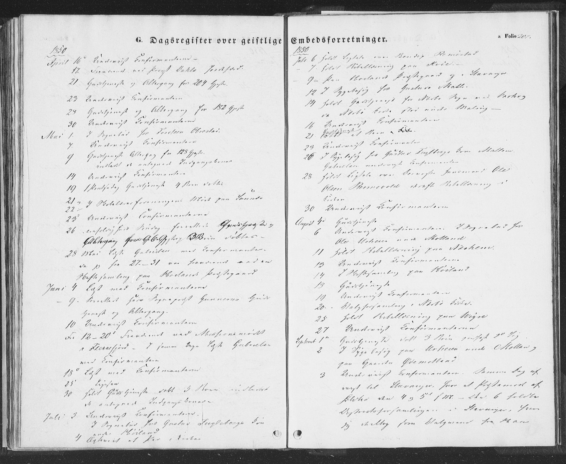 Hå sokneprestkontor, AV/SAST-A-101801/001/30BA/L0006: Parish register (official) no. A 5, 1842-1853, p. 207