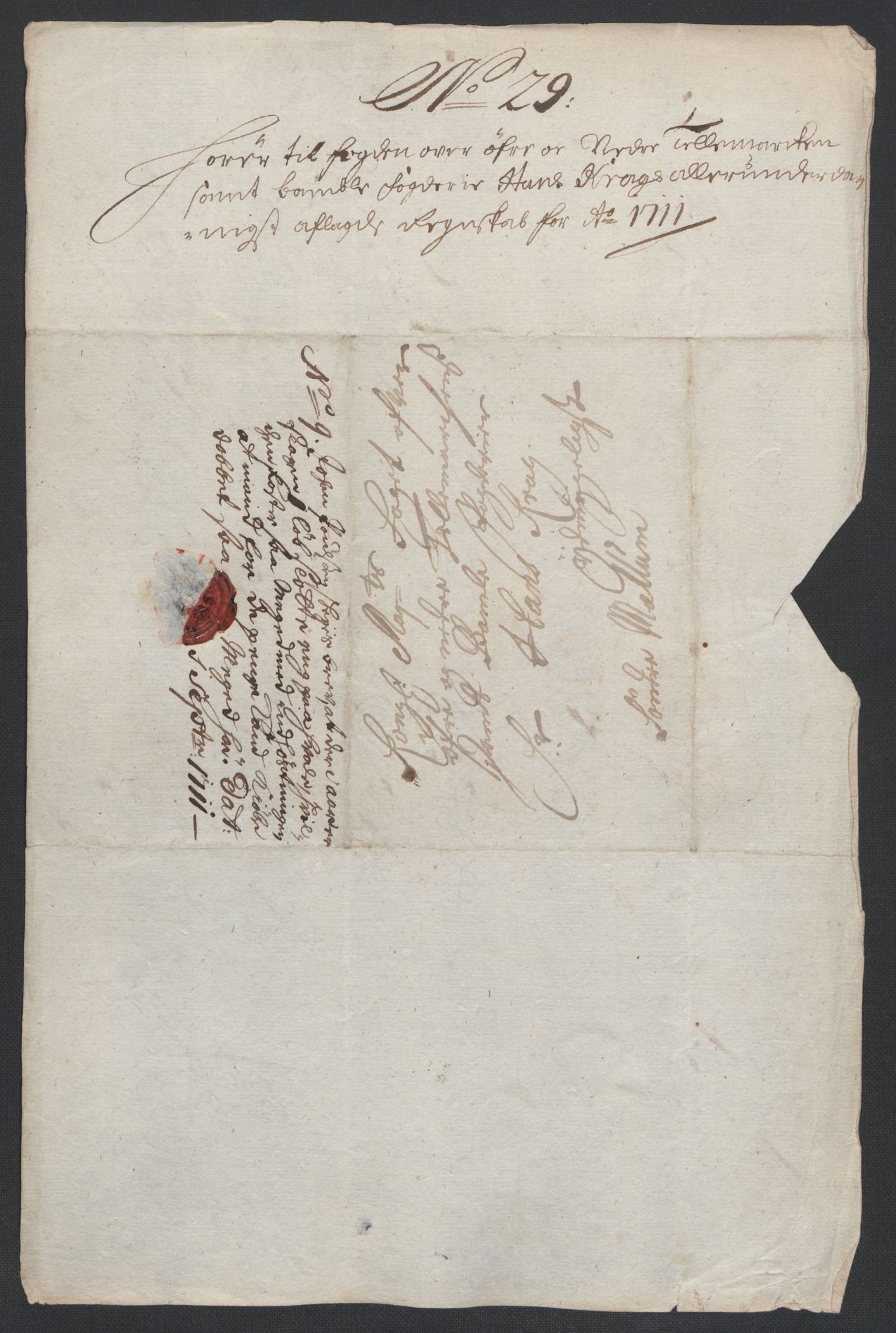 Rentekammeret inntil 1814, Reviderte regnskaper, Fogderegnskap, AV/RA-EA-4092/R36/L2120: Fogderegnskap Øvre og Nedre Telemark og Bamble, 1711, p. 293