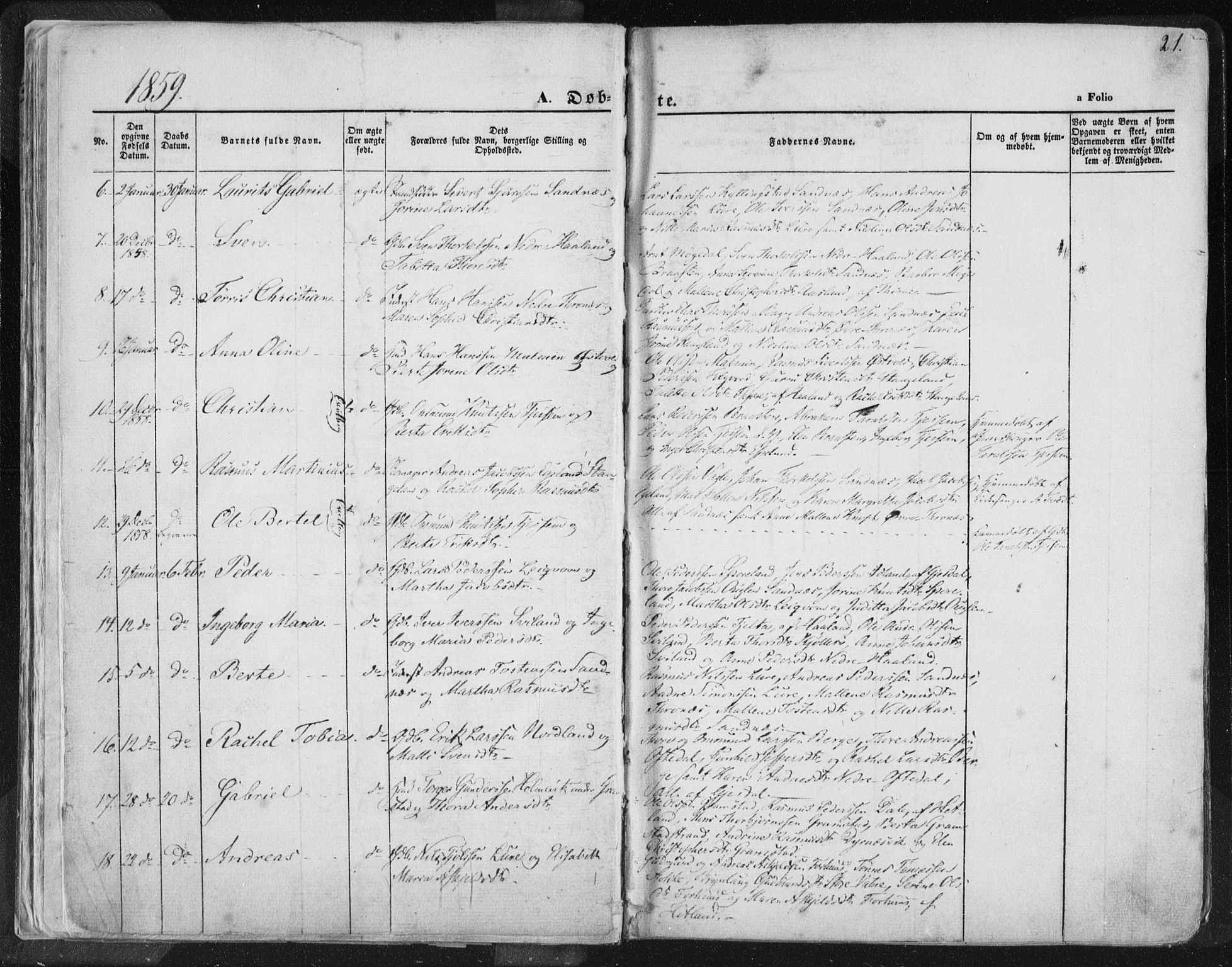 Høyland sokneprestkontor, SAST/A-101799/001/30BA/L0010: Parish register (official) no. A 9.1, 1857-1877, p. 21