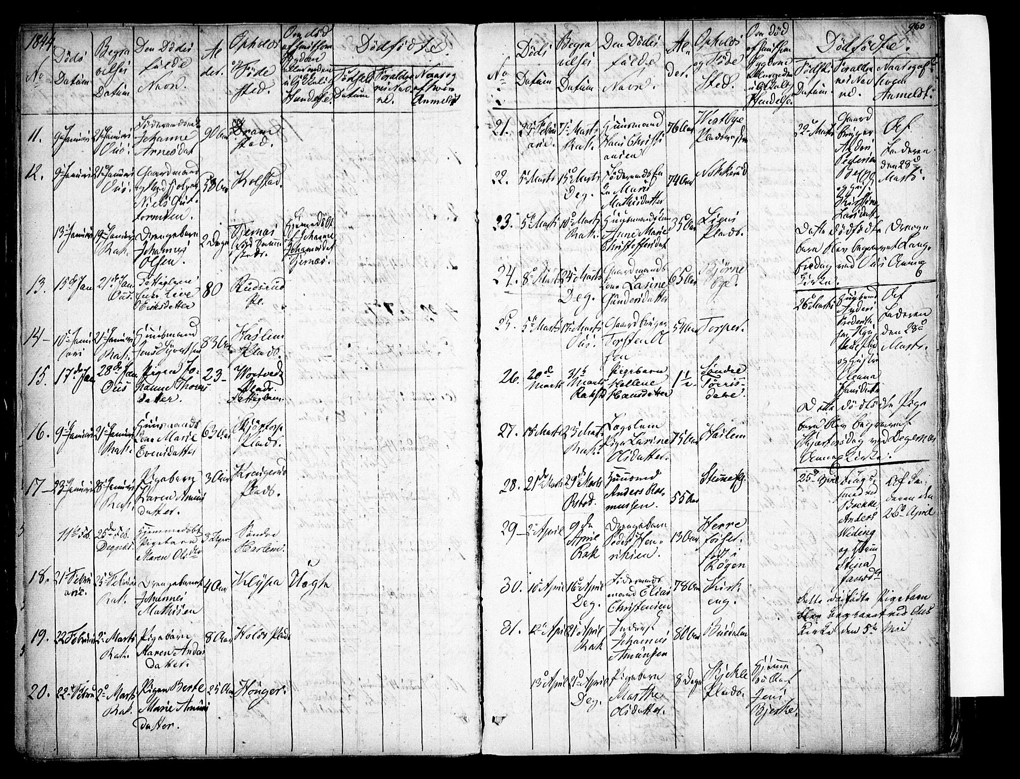 Rakkestad prestekontor Kirkebøker, AV/SAO-A-2008/F/Fa/L0008: Parish register (official) no. I 8, 1842-1849, p. 959-960