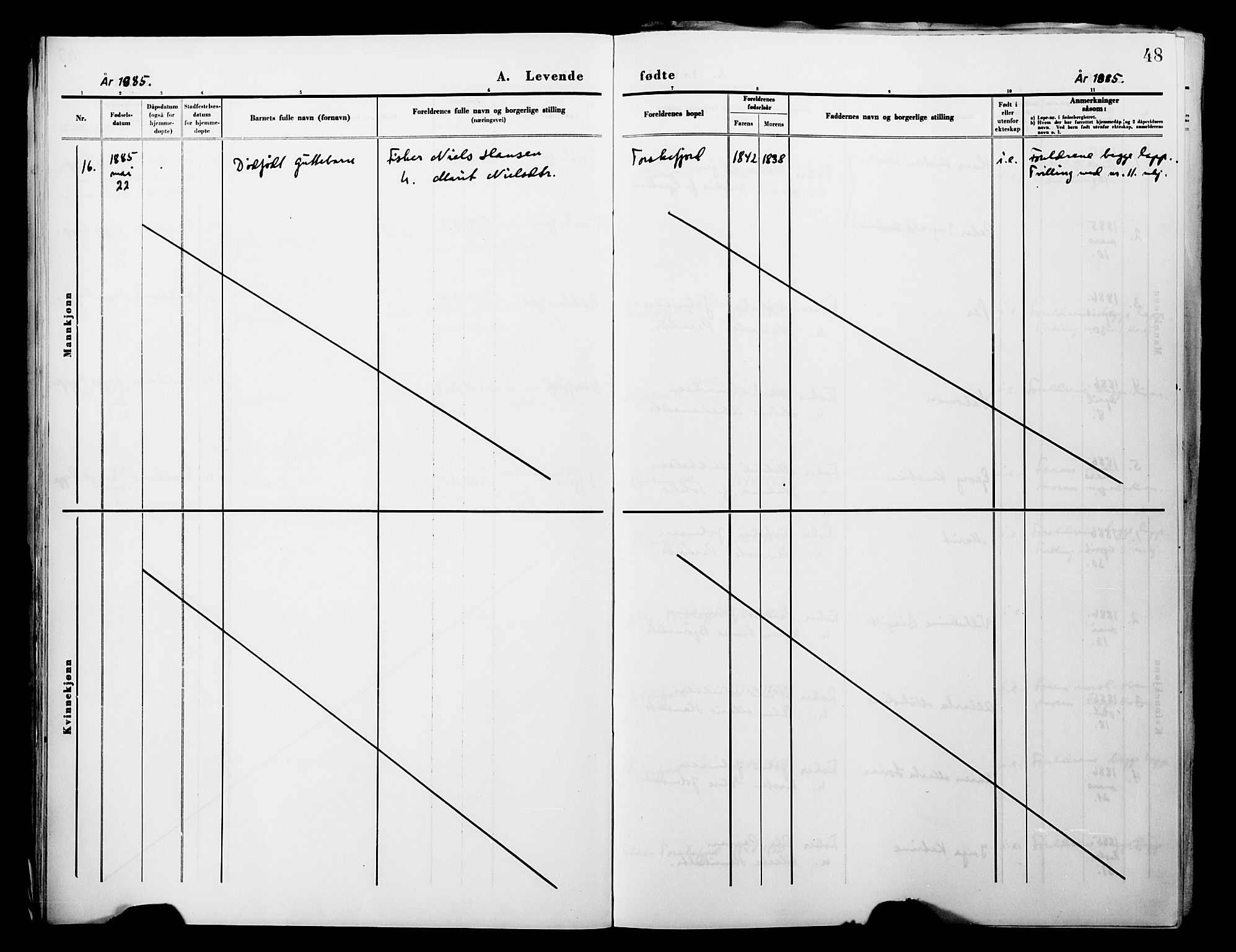 Lebesby sokneprestkontor, AV/SATØ-S-1353/H/Ha/L0004kirke: Parish register (official) no. 4, 1870-1902, p. 48