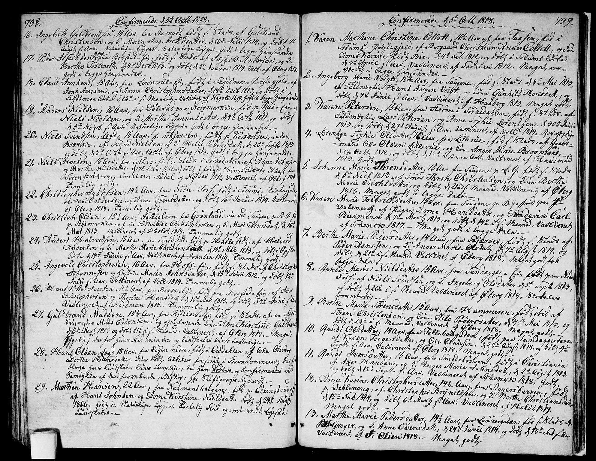Aker prestekontor kirkebøker, SAO/A-10861/G/L0004: Parish register (copy) no. 4, 1819-1829, p. 738-739