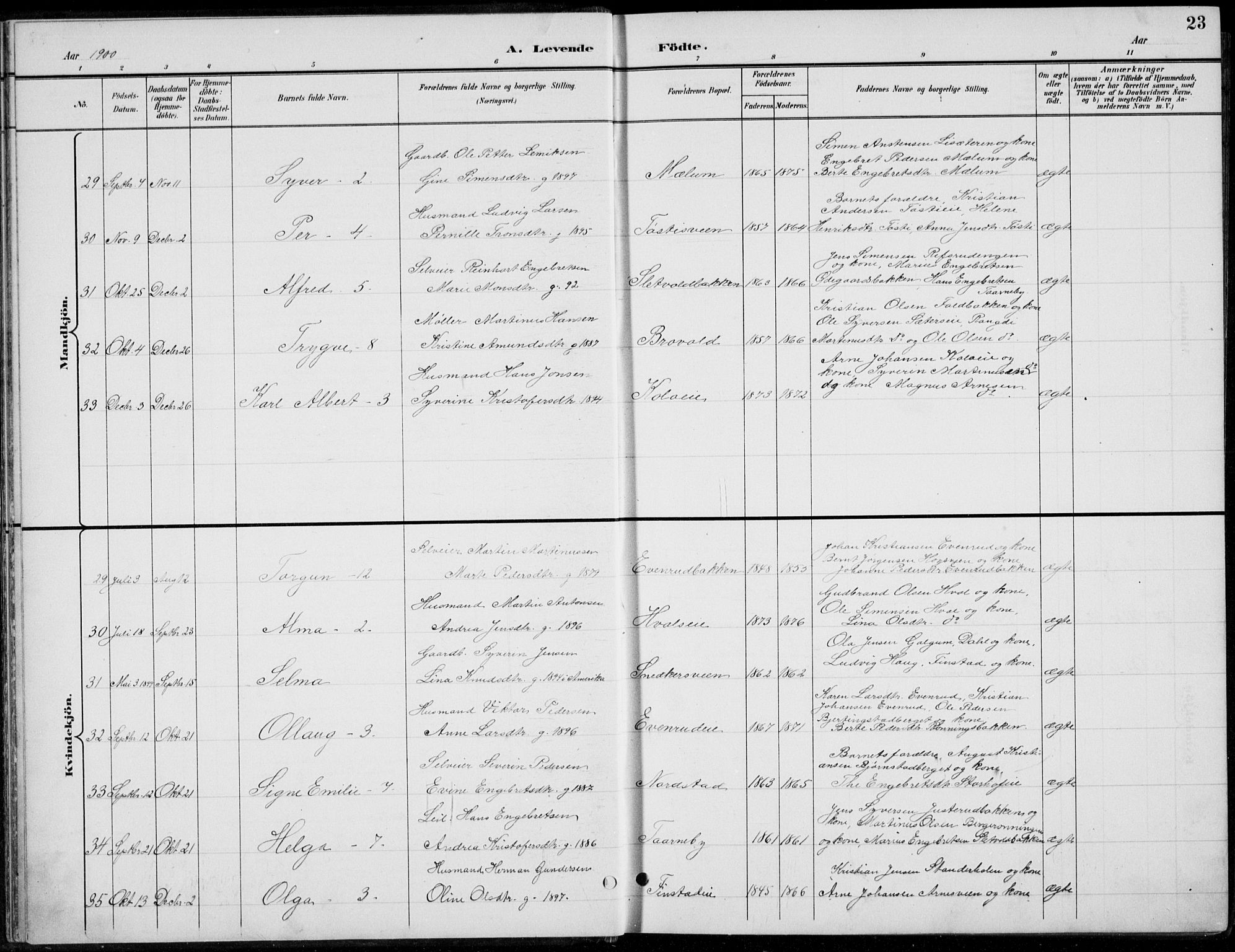 Romedal prestekontor, AV/SAH-PREST-004/L/L0013: Parish register (copy) no. 13, 1896-1937, p. 23