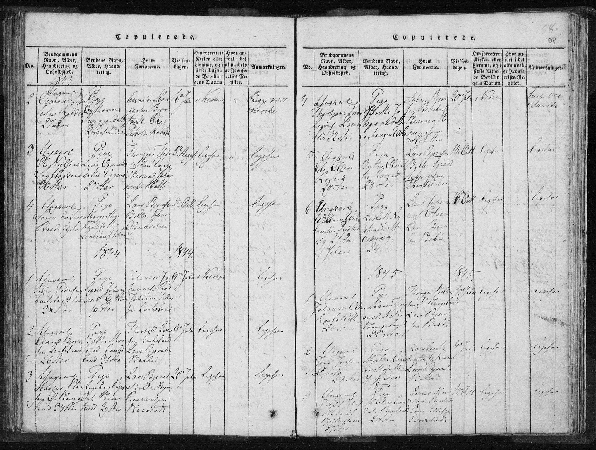 Vikedal sokneprestkontor, AV/SAST-A-101840/01/IV: Parish register (official) no. A 5, 1817-1850, p. 198