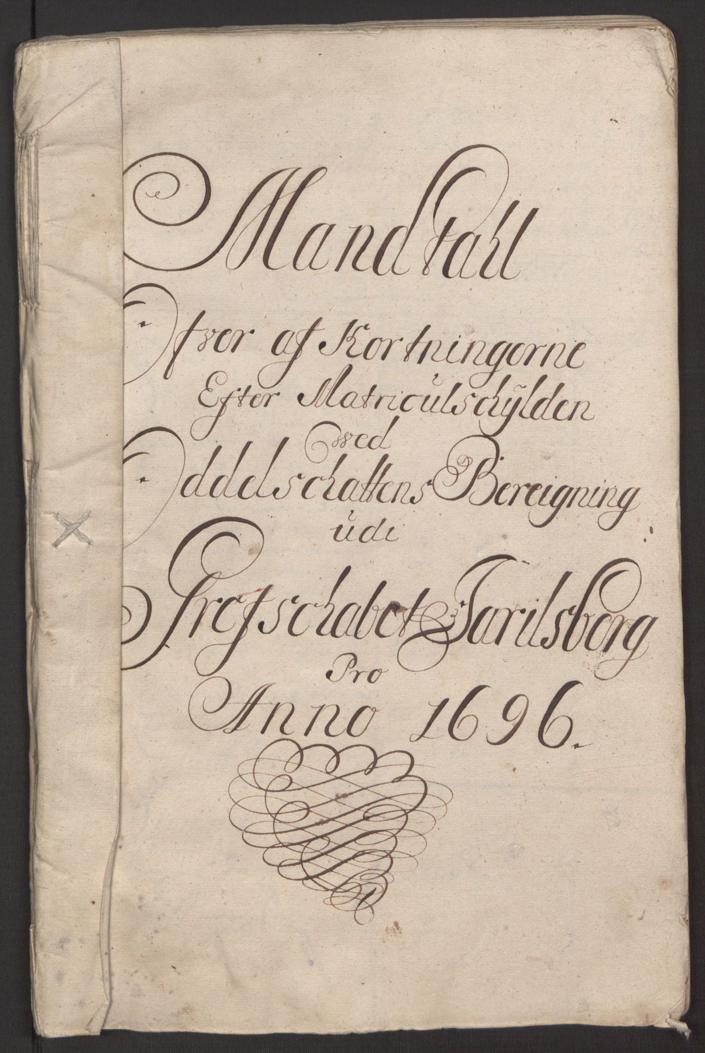 Rentekammeret inntil 1814, Reviderte regnskaper, Fogderegnskap, RA/EA-4092/R32/L1867: Fogderegnskap Jarlsberg grevskap, 1694-1696, p. 311