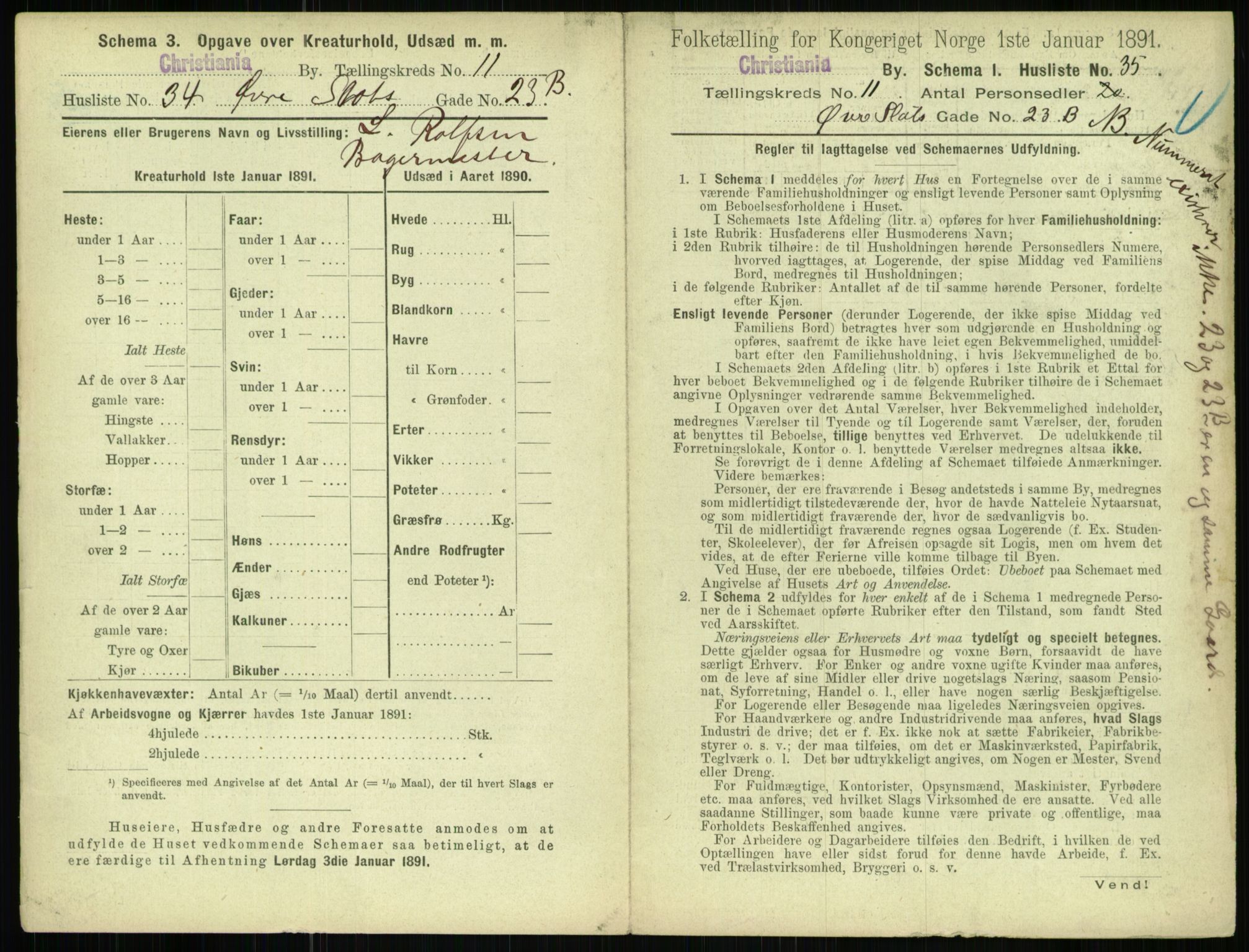 RA, 1891 census for 0301 Kristiania, 1891, p. 4878