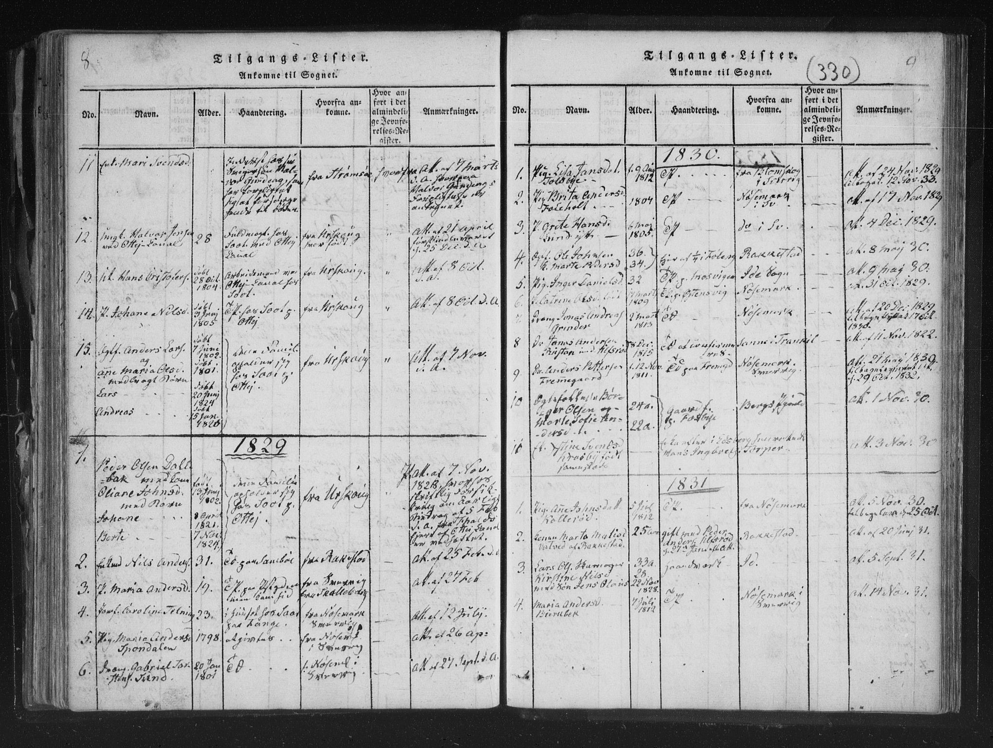 Aremark prestekontor Kirkebøker, AV/SAO-A-10899/F/Fc/L0001: Parish register (official) no. III 1, 1814-1834, p. 8-9