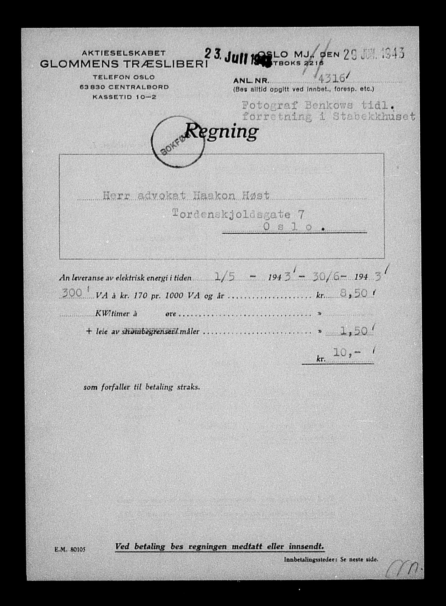 Justisdepartementet, Tilbakeføringskontoret for inndratte formuer, RA/S-1564/H/Hc/Hcc/L0920: --, 1945-1947, p. 349