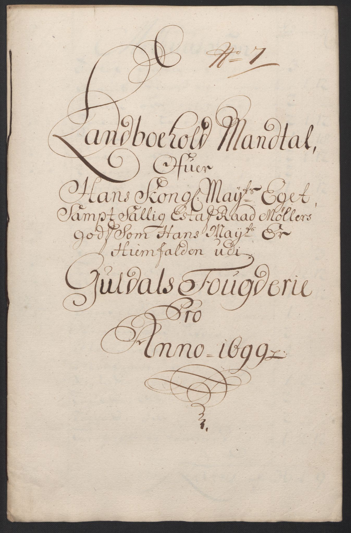 Rentekammeret inntil 1814, Reviderte regnskaper, Fogderegnskap, AV/RA-EA-4092/R60/L3949: Fogderegnskap Orkdal og Gauldal, 1699, p. 317