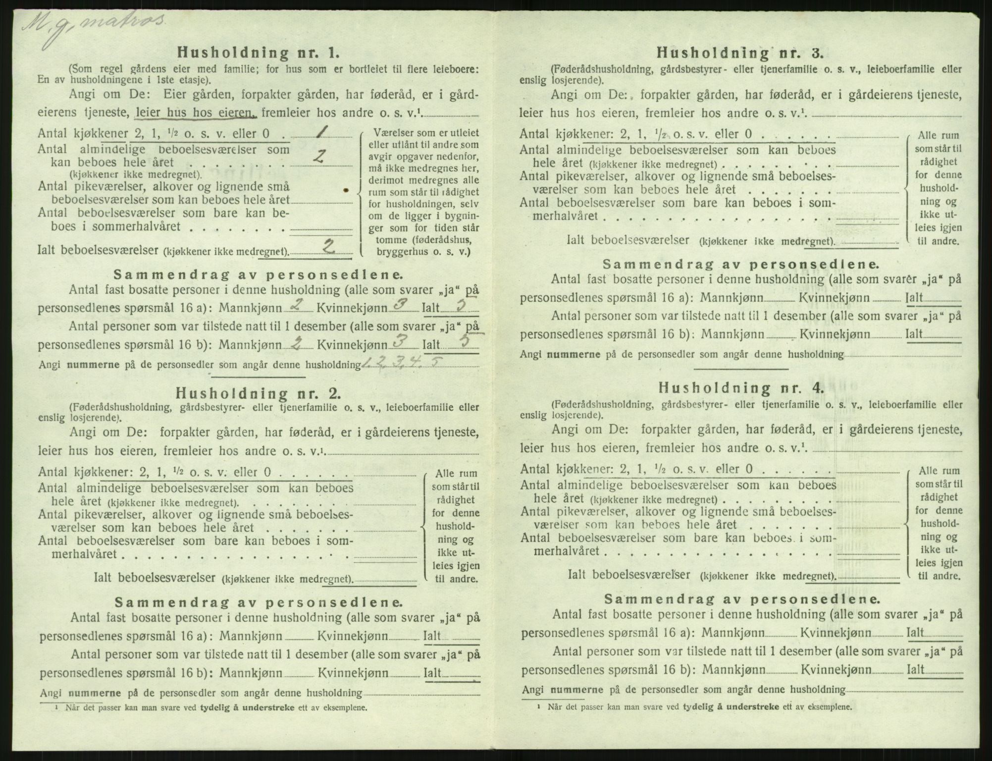 SAK, 1920 census for Holt, 1920, p. 1037