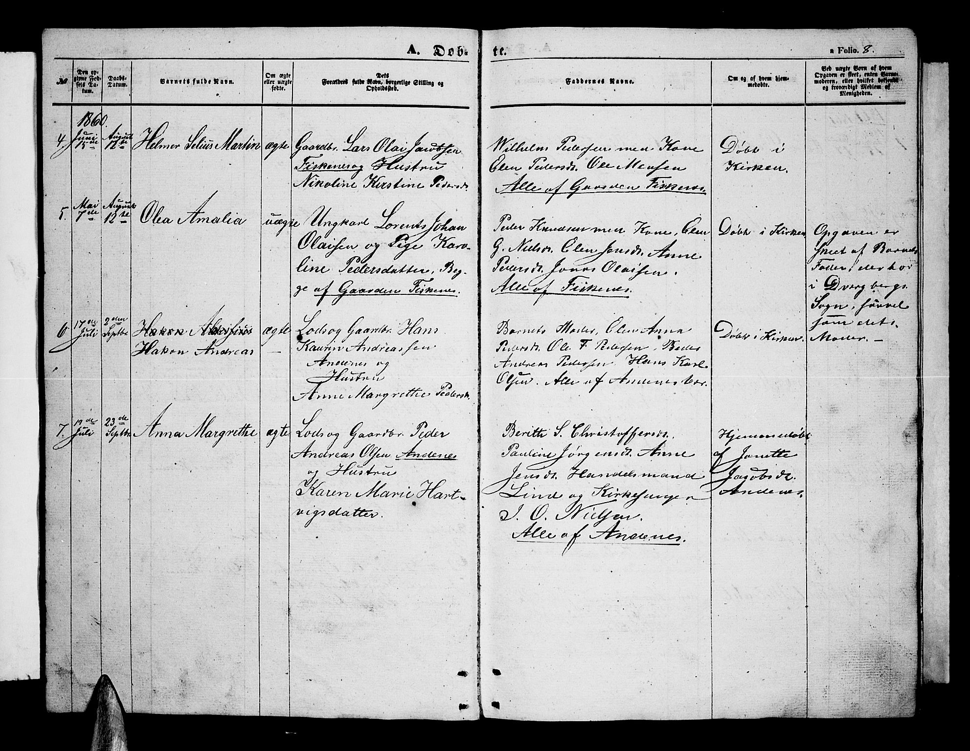 Ministerialprotokoller, klokkerbøker og fødselsregistre - Nordland, AV/SAT-A-1459/899/L1447: Parish register (copy) no. 899C02, 1855-1886, p. 8