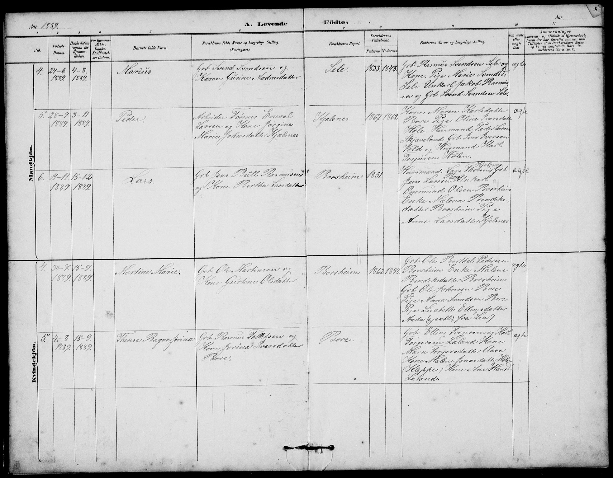 Klepp sokneprestkontor, AV/SAST-A-101803/001/3/30BB/L0006: Parish register (copy) no. B 6, 1889-1936, p. 3