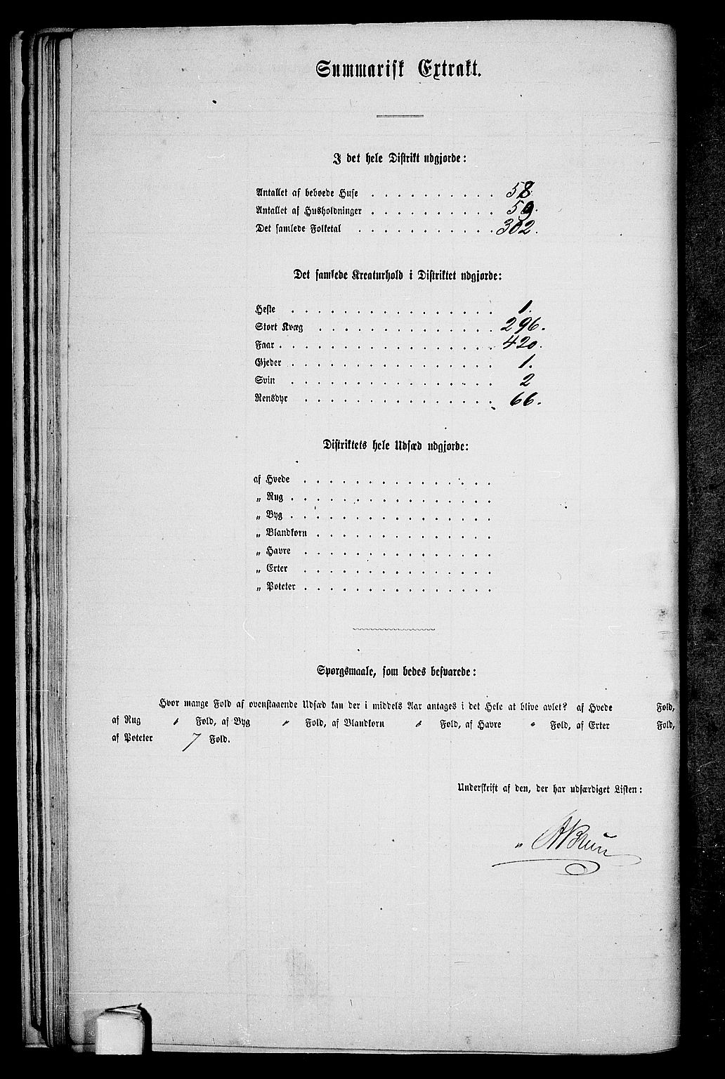 RA, 1865 census for Nesseby, 1865, p. 25