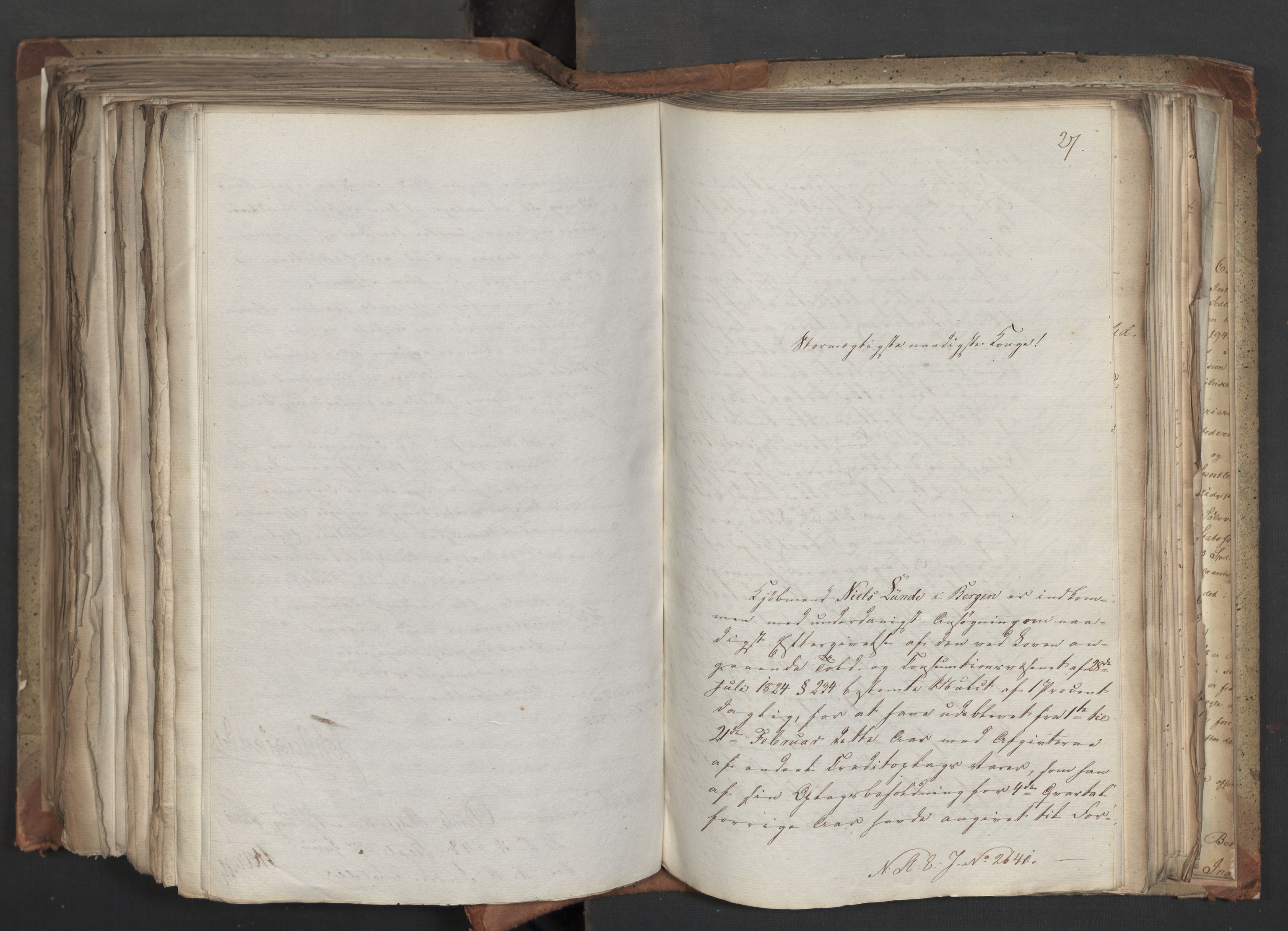 Statsrådsavdelingen i Stockholm, AV/RA-S-1003/D/Da/L0042: Regjeringsinnstillinger nr. 2467-2705, 1825, p. 501