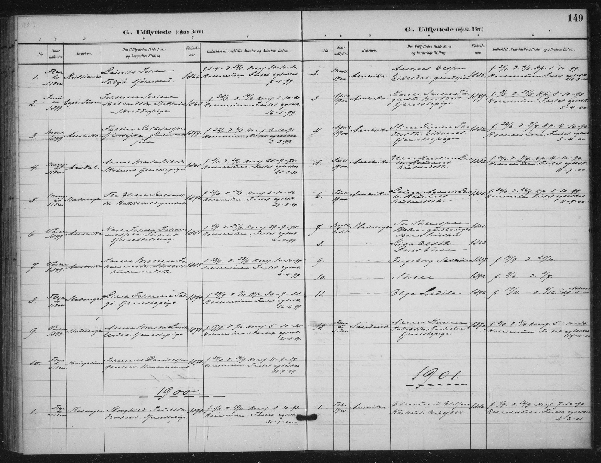 Skjold sokneprestkontor, SAST/A-101847/H/Ha/Haa/L0012: Parish register (official) no. A 12, 1899-1915, p. 149