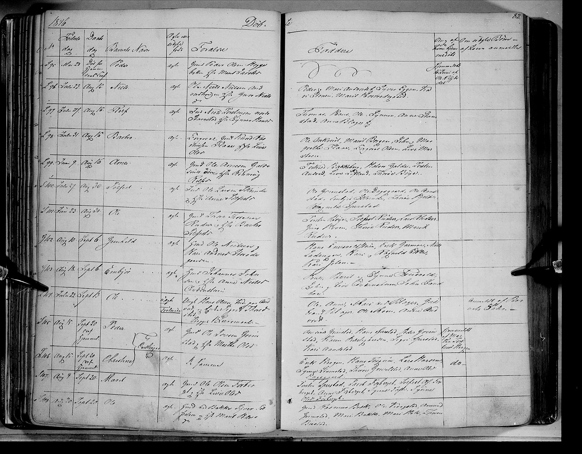 Lom prestekontor, AV/SAH-PREST-070/K/L0006: Parish register (official) no. 6A, 1837-1863, p. 82