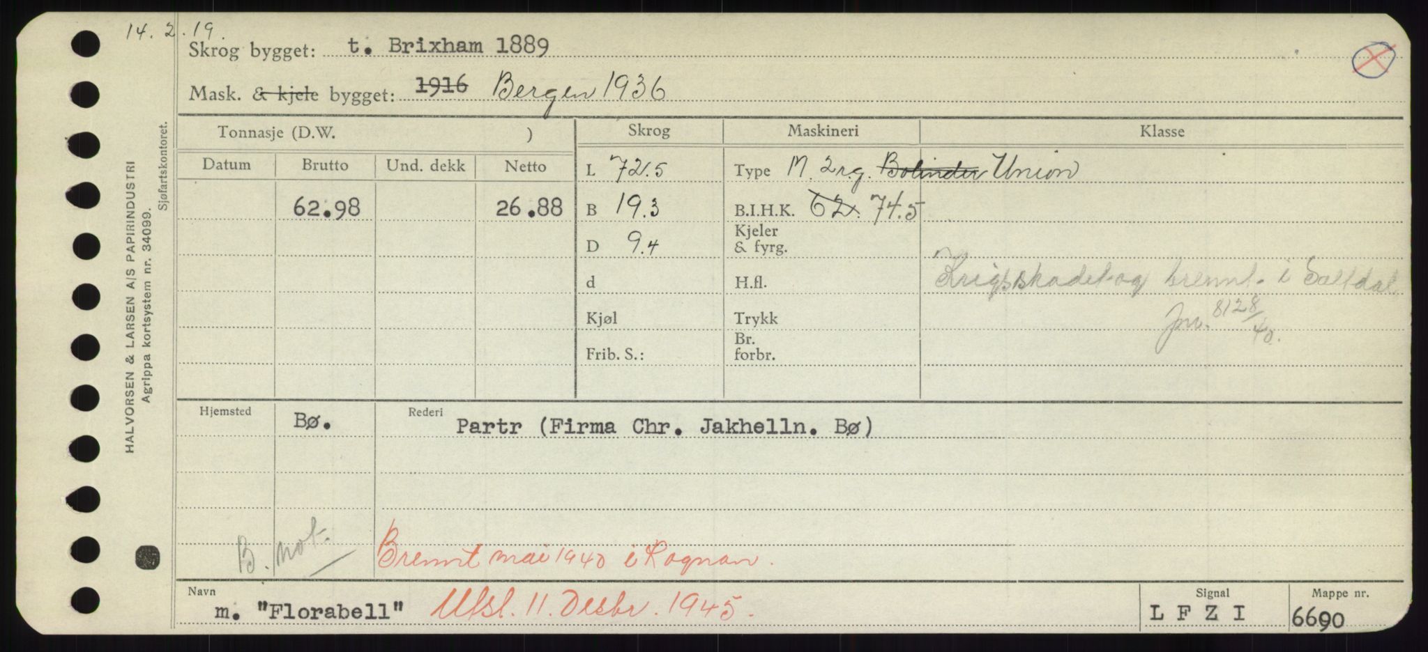 Sjøfartsdirektoratet med forløpere, Skipsmålingen, AV/RA-S-1627/H/Hd/L0011: Fartøy, Fla-Får, p. 47