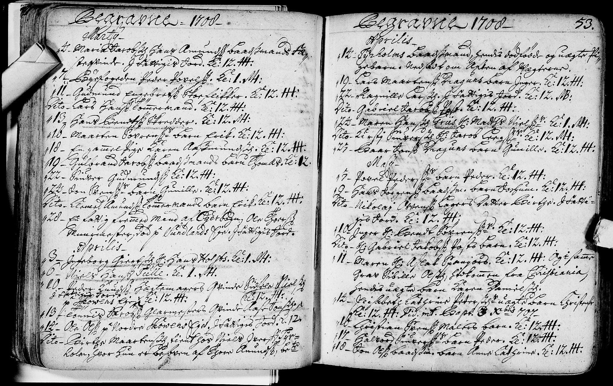 Bragernes kirkebøker, AV/SAKO-A-6/F/Fa/L0003: Parish register (official) no. I 3, 1706-1734, p. 53