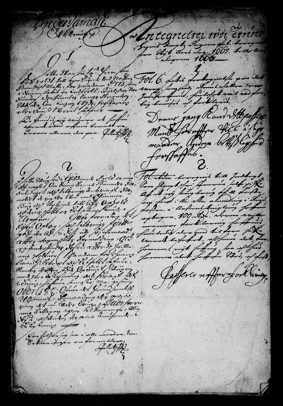 Rentekammeret inntil 1814, Reviderte regnskaper, Stiftamtstueregnskaper, Trondheim stiftamt og Nordland amt, RA/EA-6044/R/Rd/L0015: Trondheim stiftamt, 1665