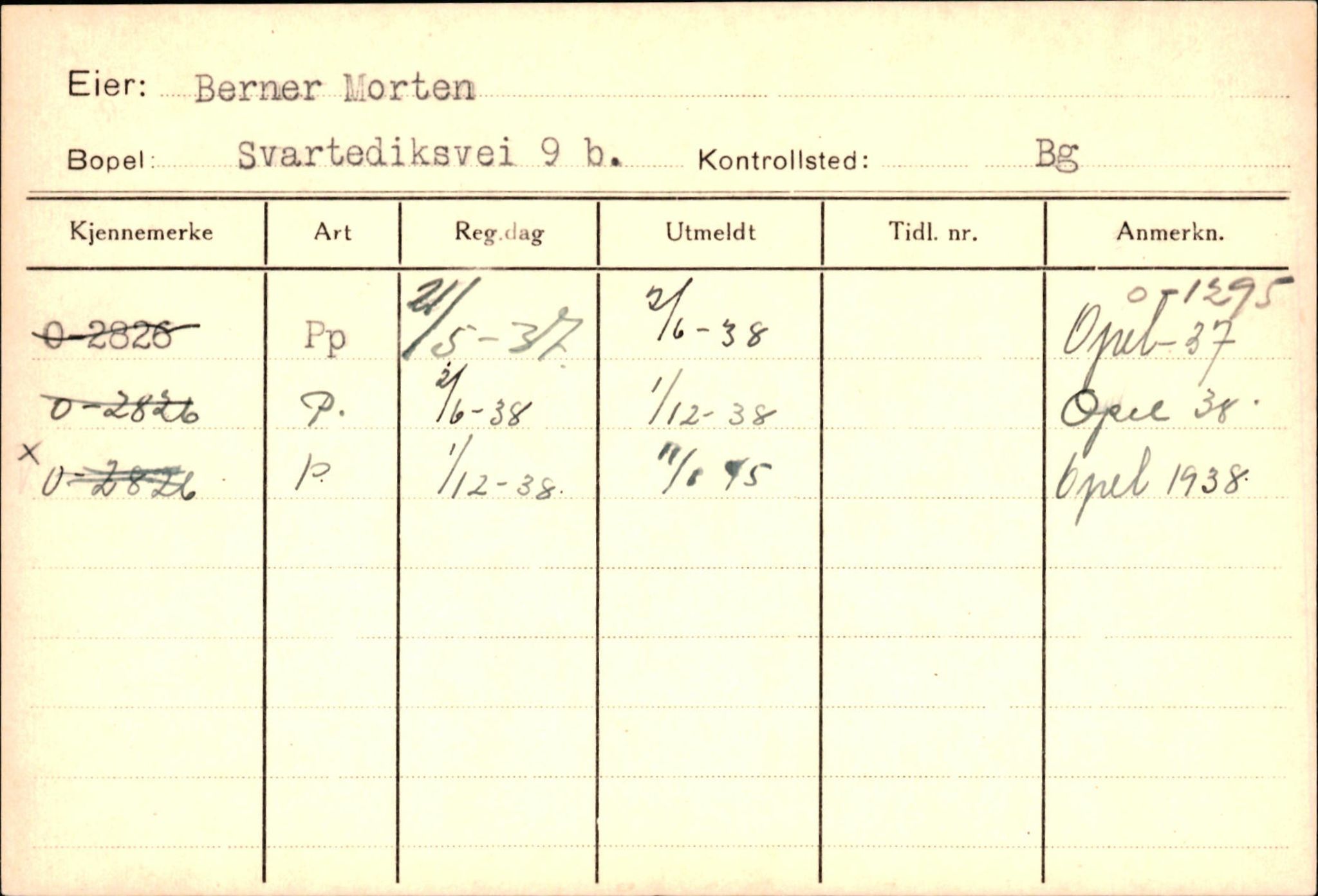 Statens vegvesen, Hordaland vegkontor, AV/SAB-A-5201/2/Hb/L0004: O-eierkort B, 1920-1971, p. 7