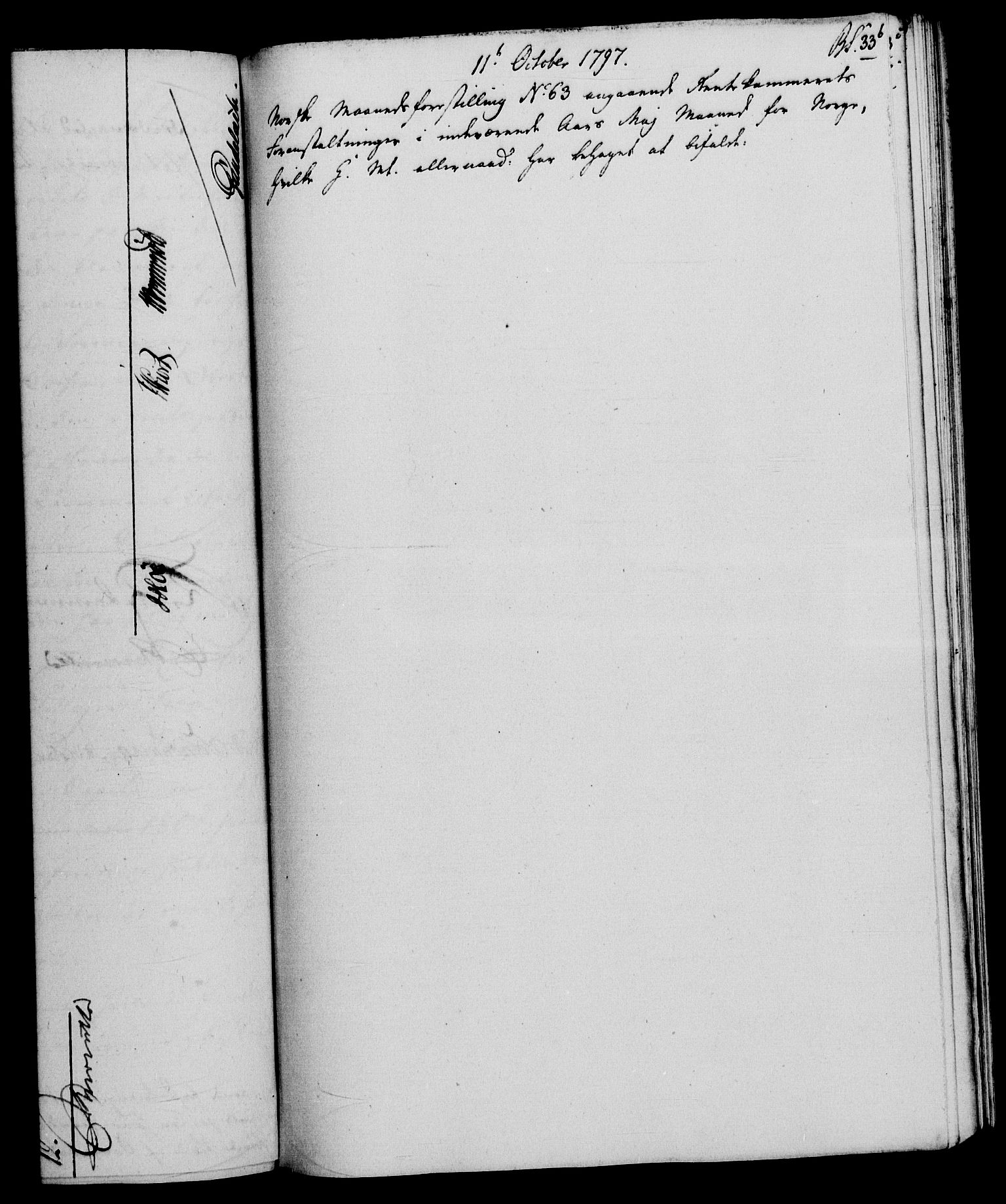 Rentekammeret, Renteskriverkontorene, AV/RA-EA-3115/M/Mf/Mfb/L0003: Relasjons- og resolusjonsprotokoll med register (merket RK 54.9), 1796-1798