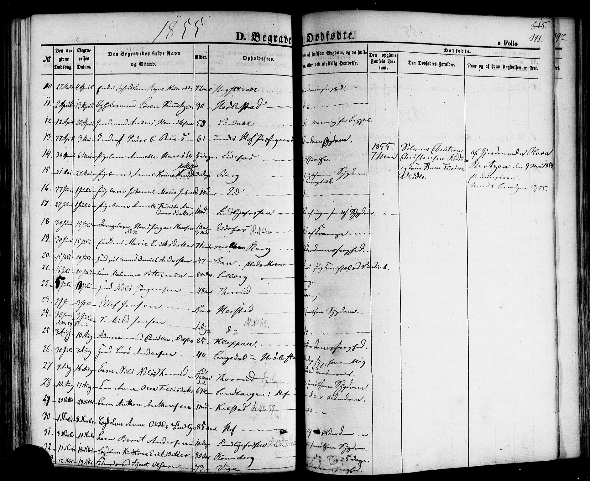 Hof kirkebøker, AV/SAKO-A-64/F/Fa/L0006: Parish register (official) no. I 6, 1851-1877, p. 393