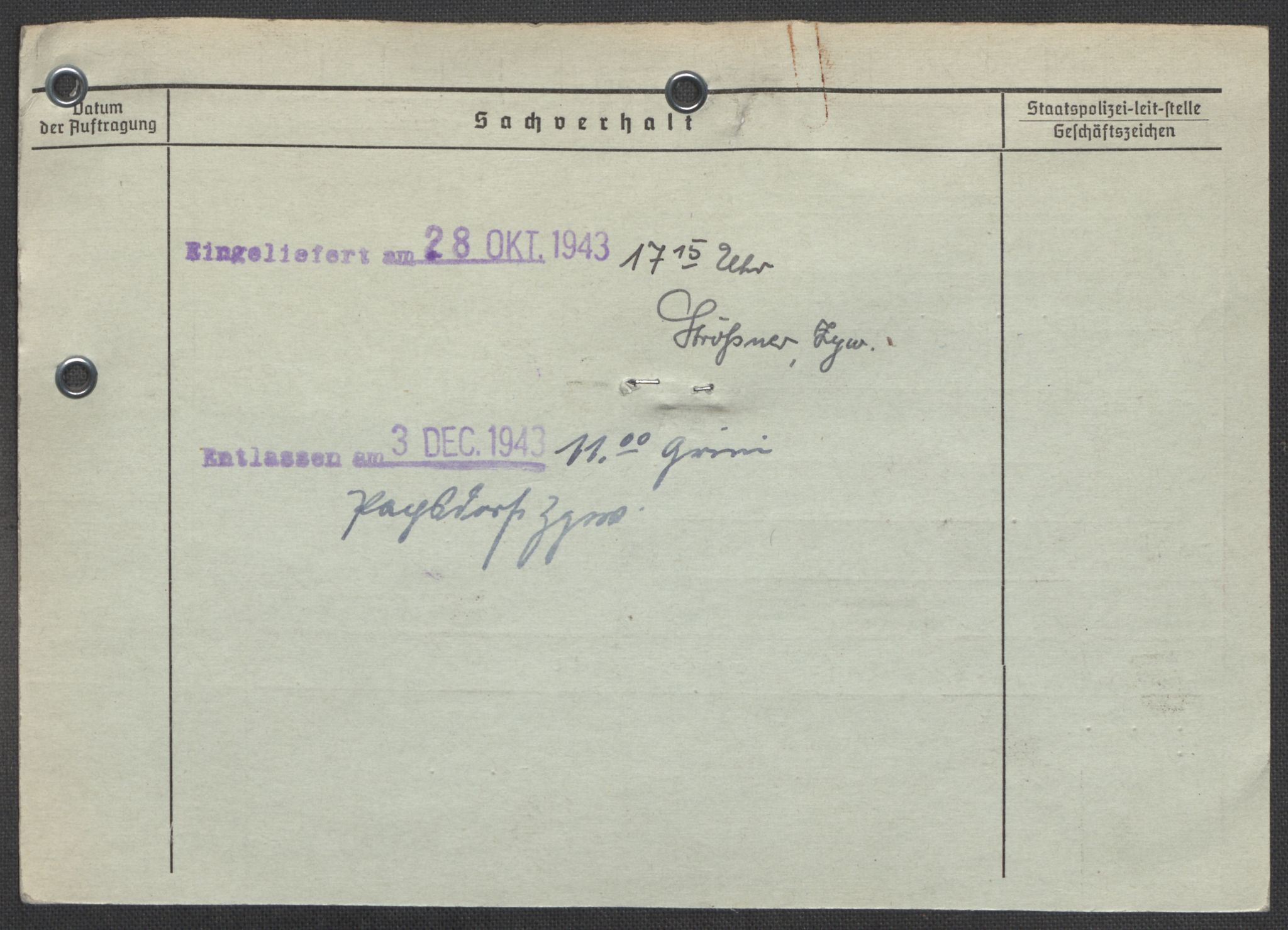 Befehlshaber der Sicherheitspolizei und des SD, RA/RAFA-5969/E/Ea/Eaa/L0005: Register over norske fanger i Møllergata 19: Hø-Kj, 1940-1945, p. 1312