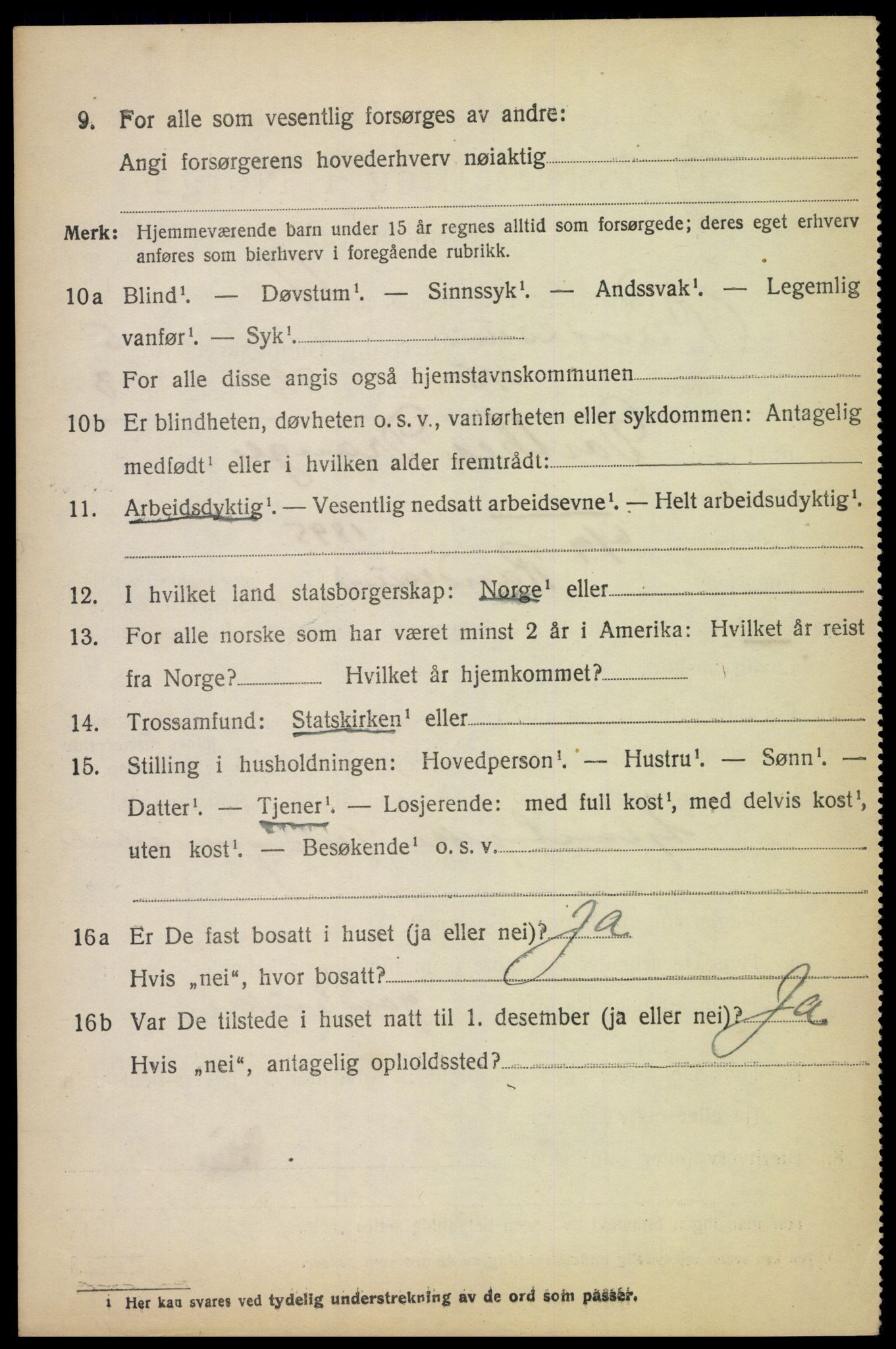 SAK, 1920 census for Randesund, 1920, p. 2743