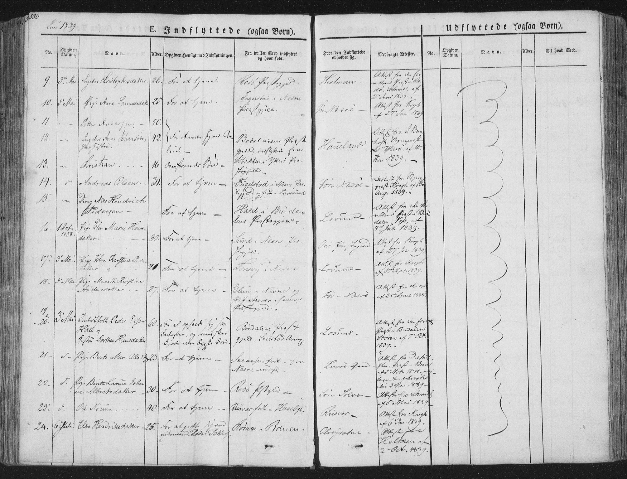 Ministerialprotokoller, klokkerbøker og fødselsregistre - Nordland, AV/SAT-A-1459/839/L0566: Parish register (official) no. 839A03, 1825-1862, p. 550