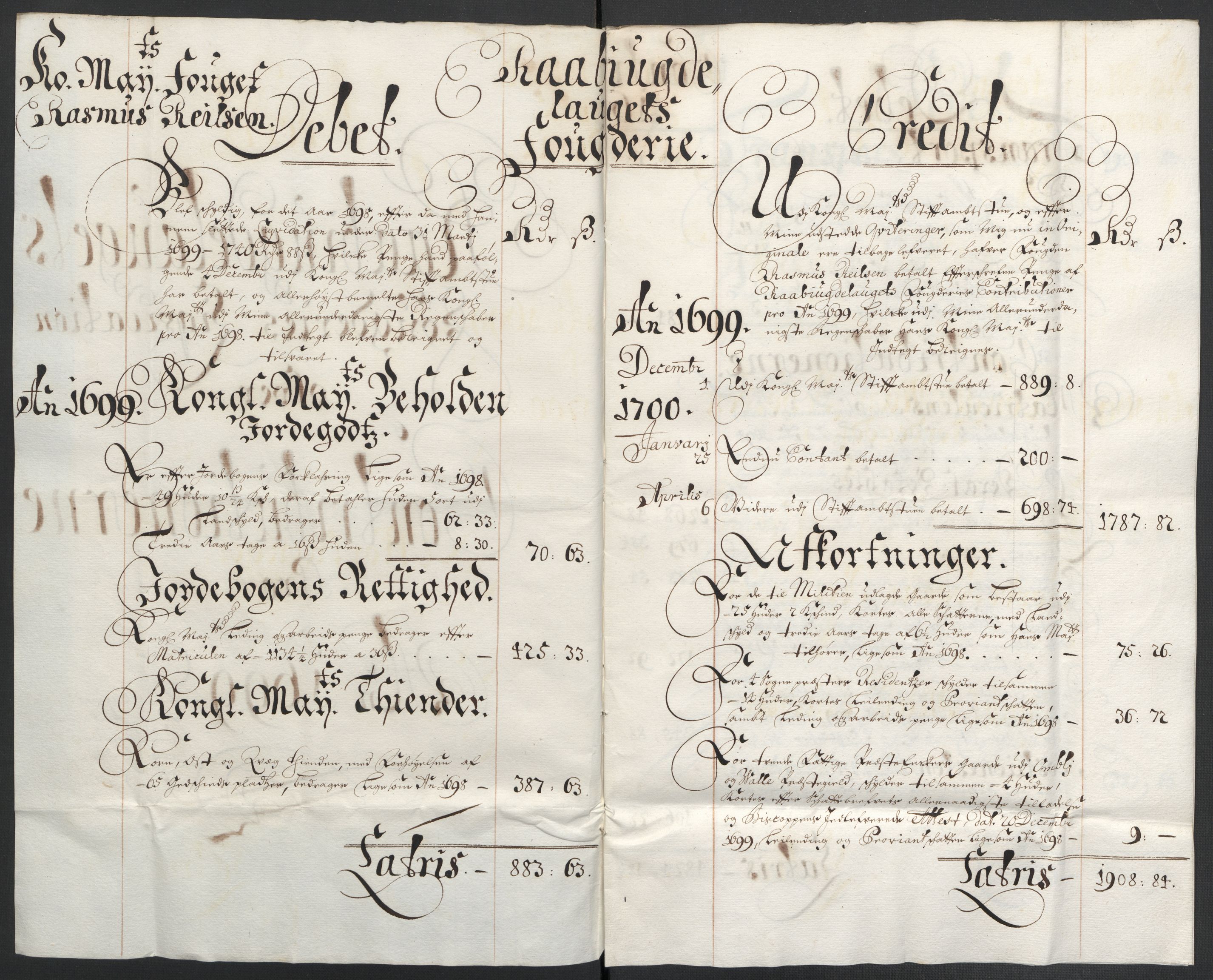 Rentekammeret inntil 1814, Reviderte regnskaper, Fogderegnskap, AV/RA-EA-4092/R40/L2445: Fogderegnskap Råbyggelag, 1697-1699, p. 213