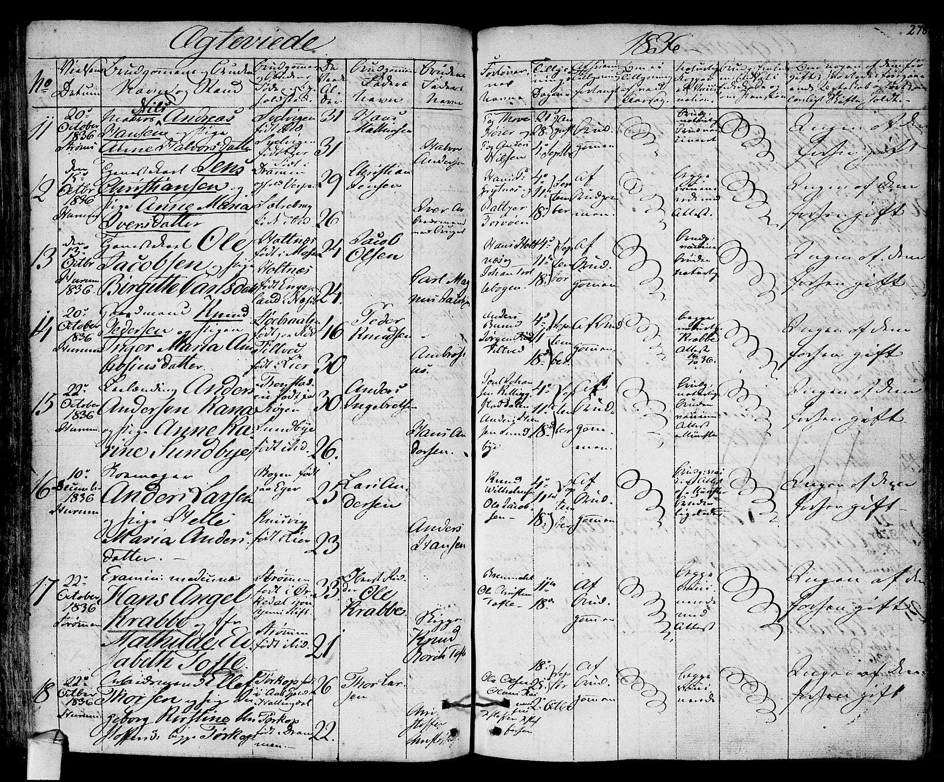 Hurum kirkebøker, AV/SAKO-A-229/F/Fa/L0010: Parish register (official) no. 10, 1827-1846, p. 278