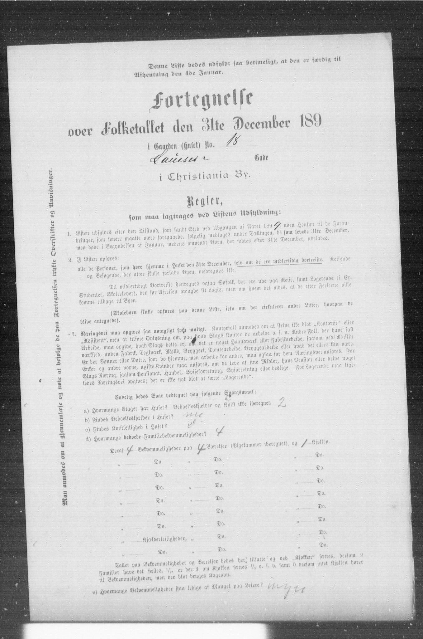 OBA, Municipal Census 1899 for Kristiania, 1899, p. 7676