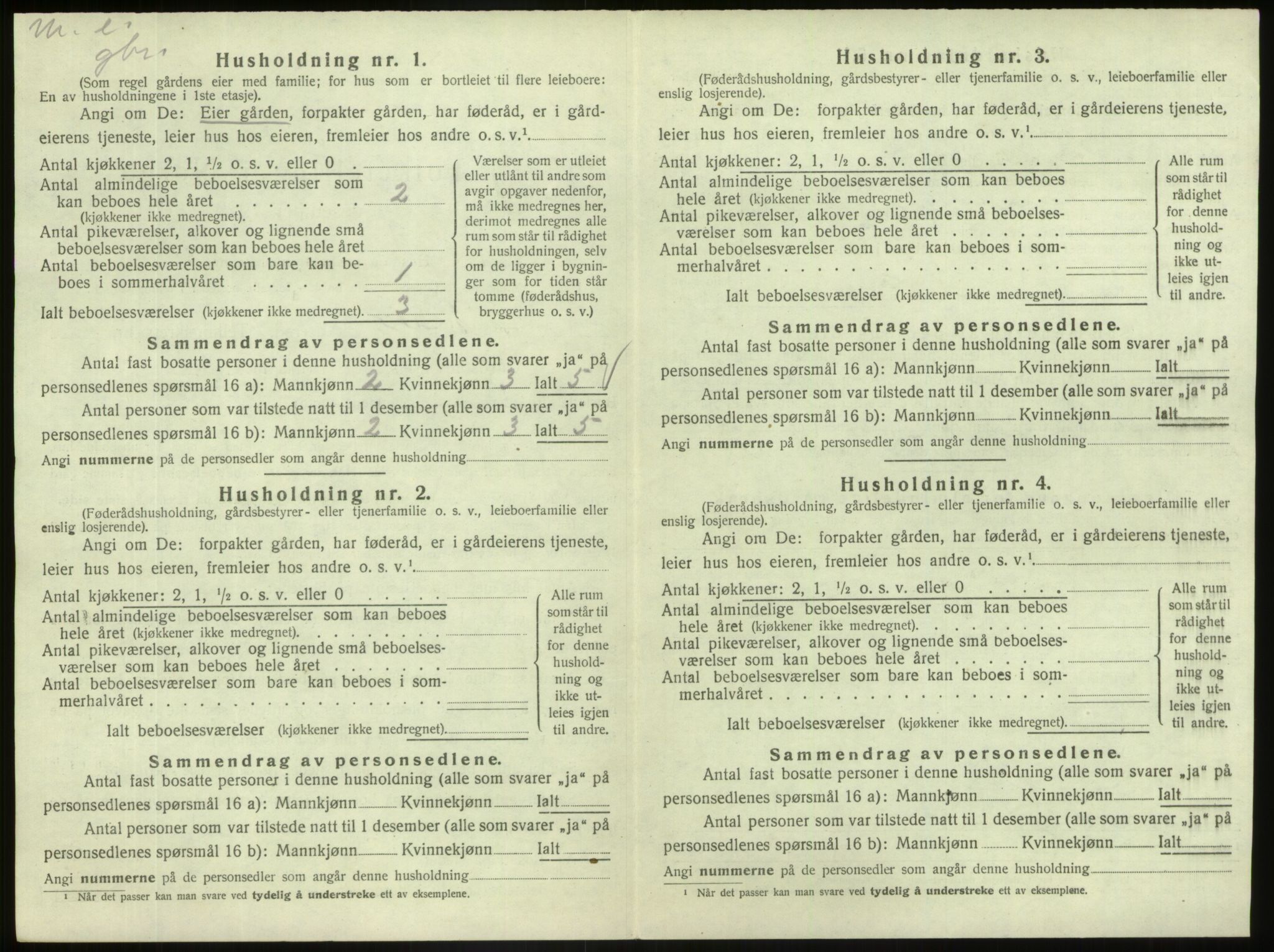 SAB, 1920 census for Askvoll, 1920, p. 144