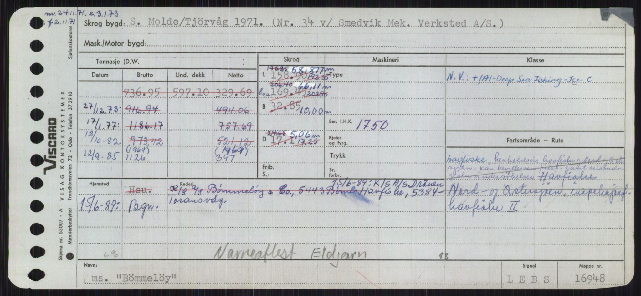 Sjøfartsdirektoratet med forløpere, Skipsmålingen, AV/RA-S-1627/H/Ha/L0001/0002: Fartøy, A-Eig / Fartøy Bjør-Eig, p. 469