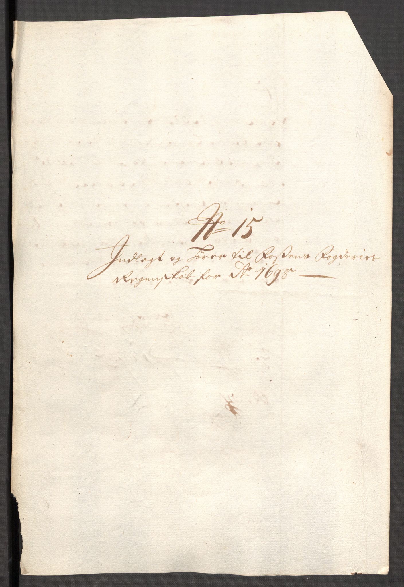 Rentekammeret inntil 1814, Reviderte regnskaper, Fogderegnskap, RA/EA-4092/R57/L3853: Fogderegnskap Fosen, 1698-1699, p. 164